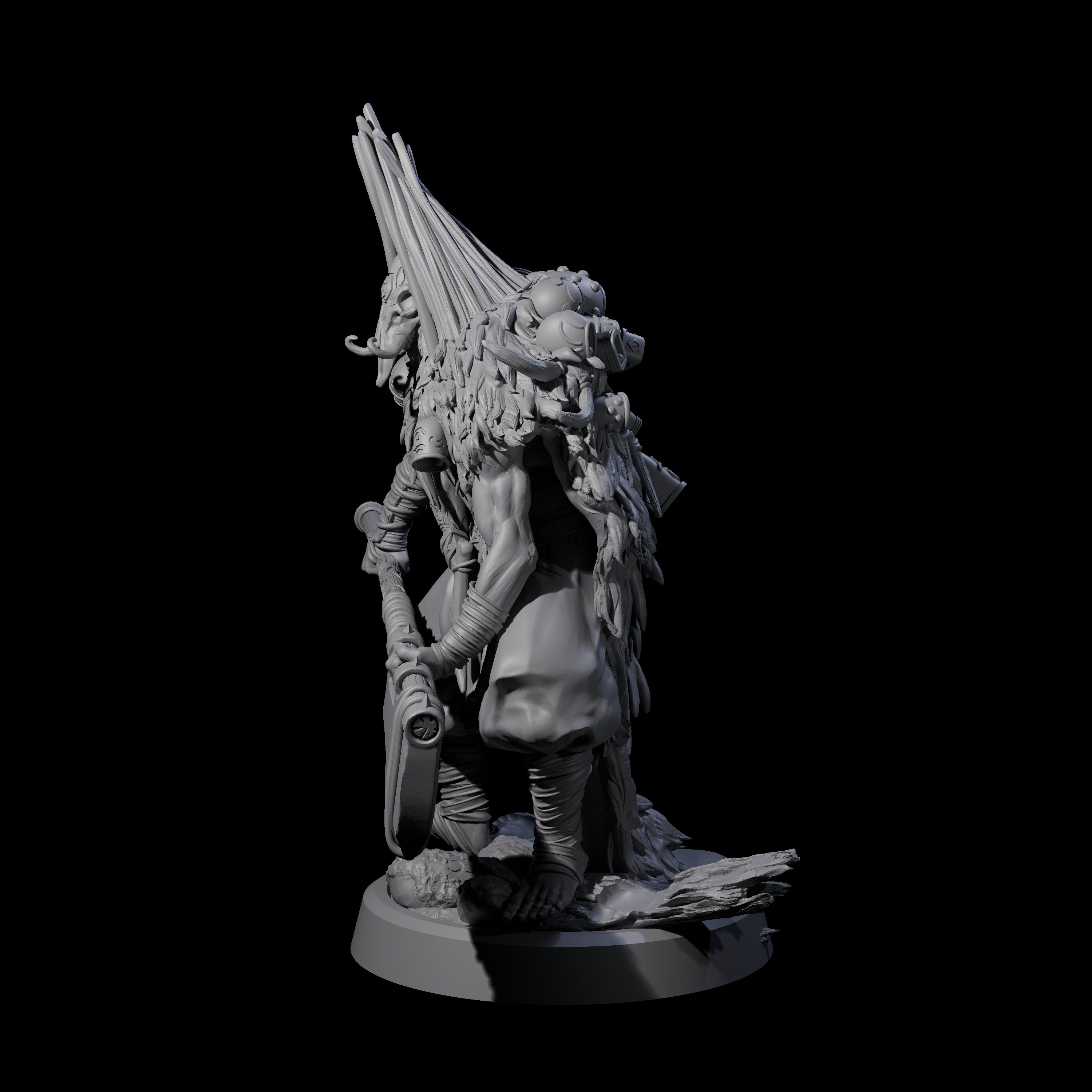 Deranged Pagan Cultist B Miniature for Dungeons and Dragons, Pathfinder or other TTRPGs
