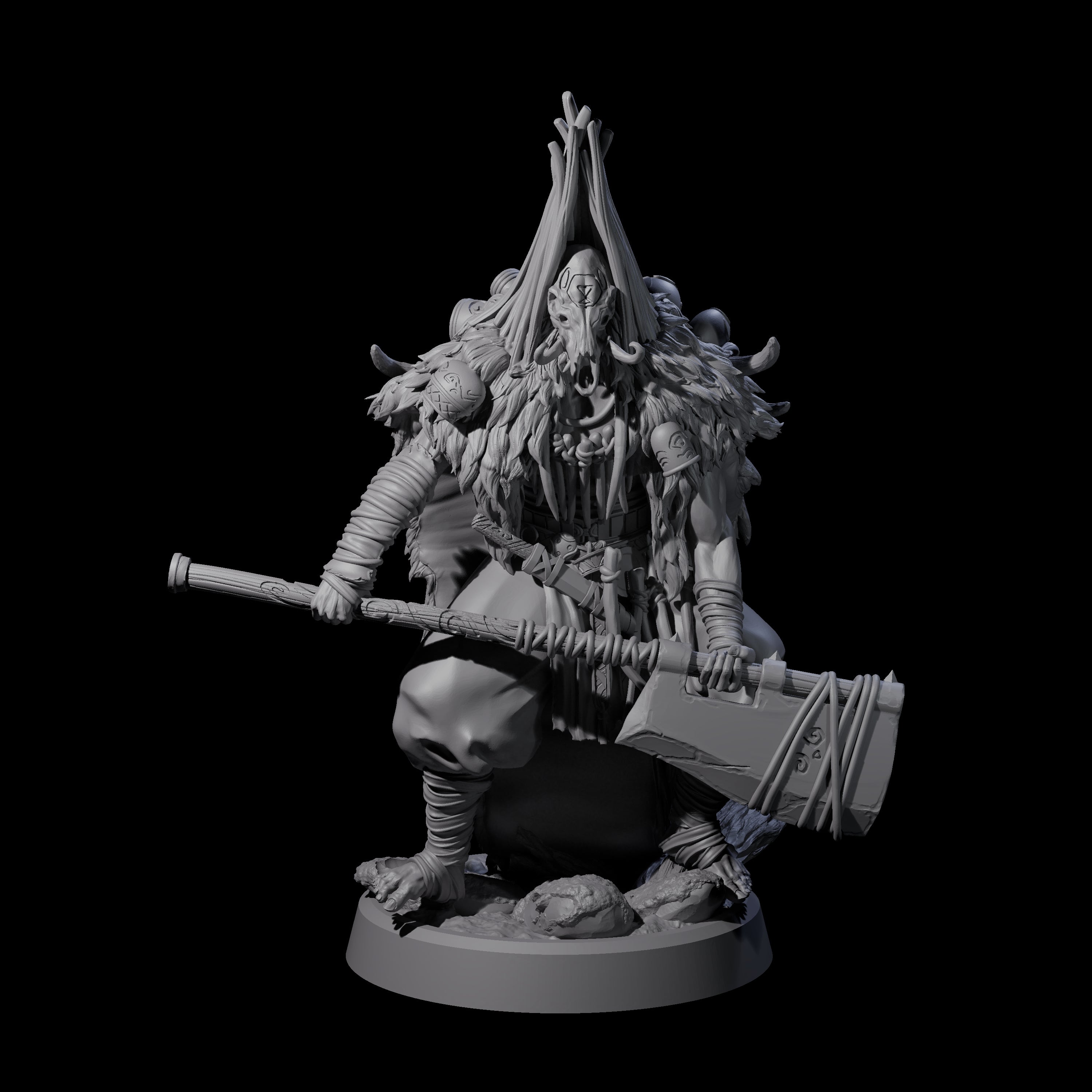 Deranged Pagan Cultist B Miniature for Dungeons and Dragons, Pathfinder or other TTRPGs