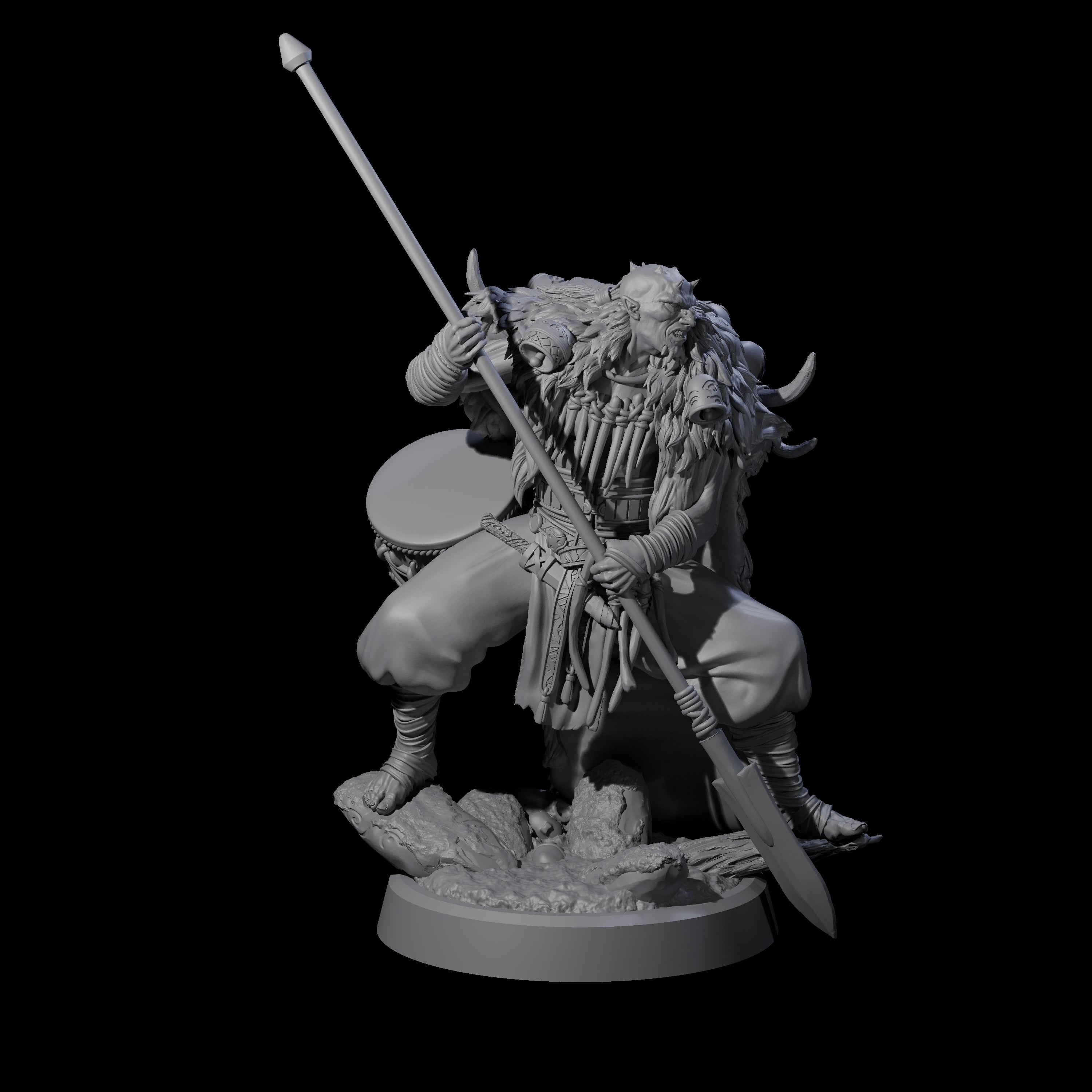 Deranged Pagan Cultist C Miniature for Dungeons and Dragons, Pathfinder or other TTRPGs