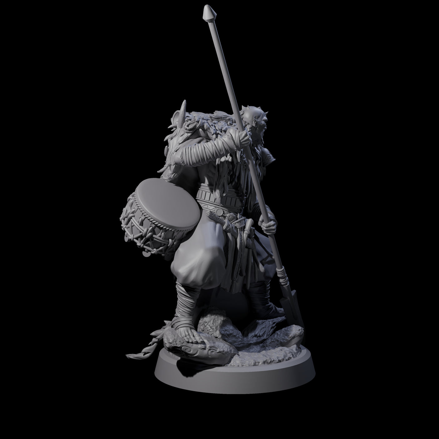 Deranged Pagan Cultist C Miniature for Dungeons and Dragons, Pathfinder or other TTRPGs