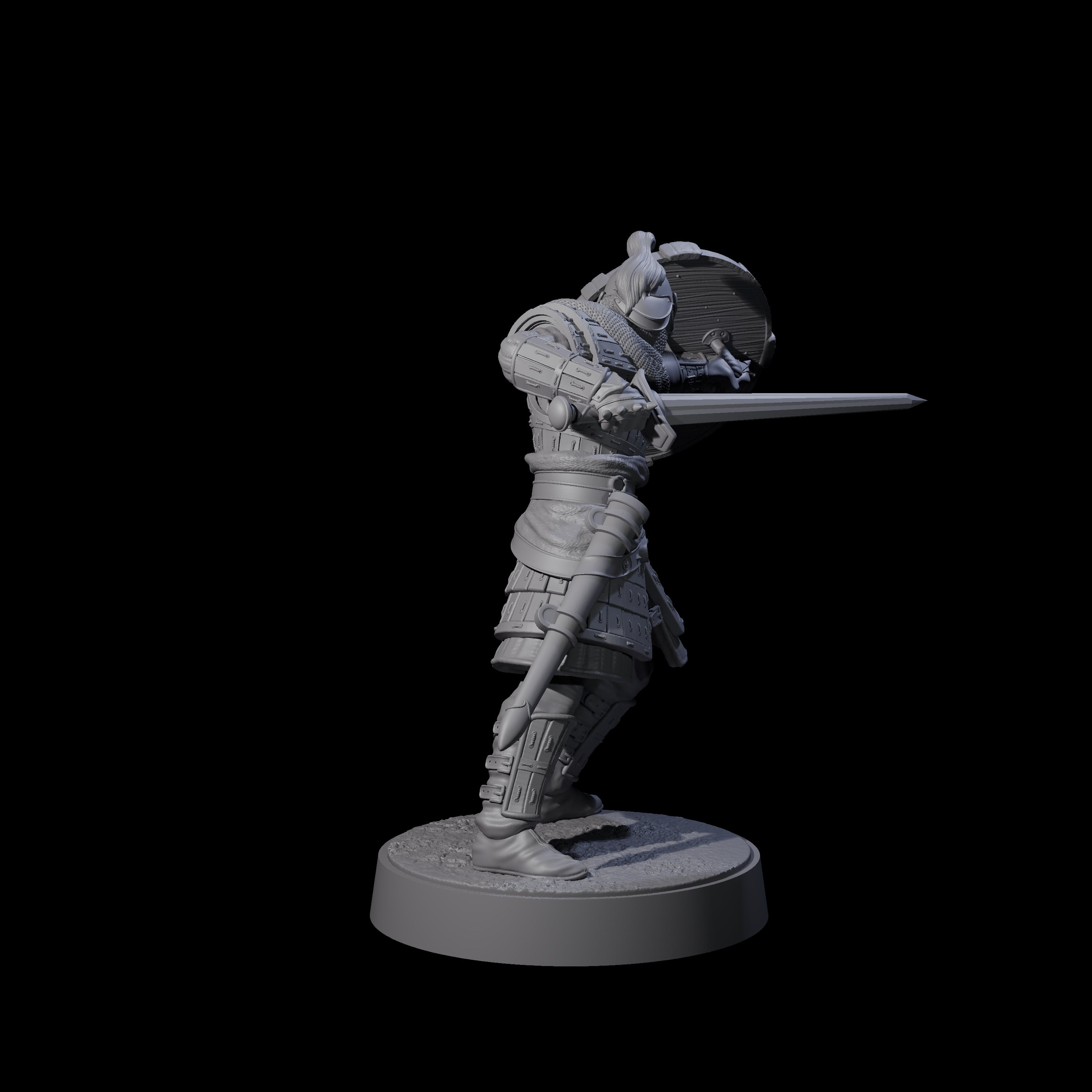 Desert Mercenary D Miniature for Dungeons and Dragons, Pathfinder or other TTRPGs