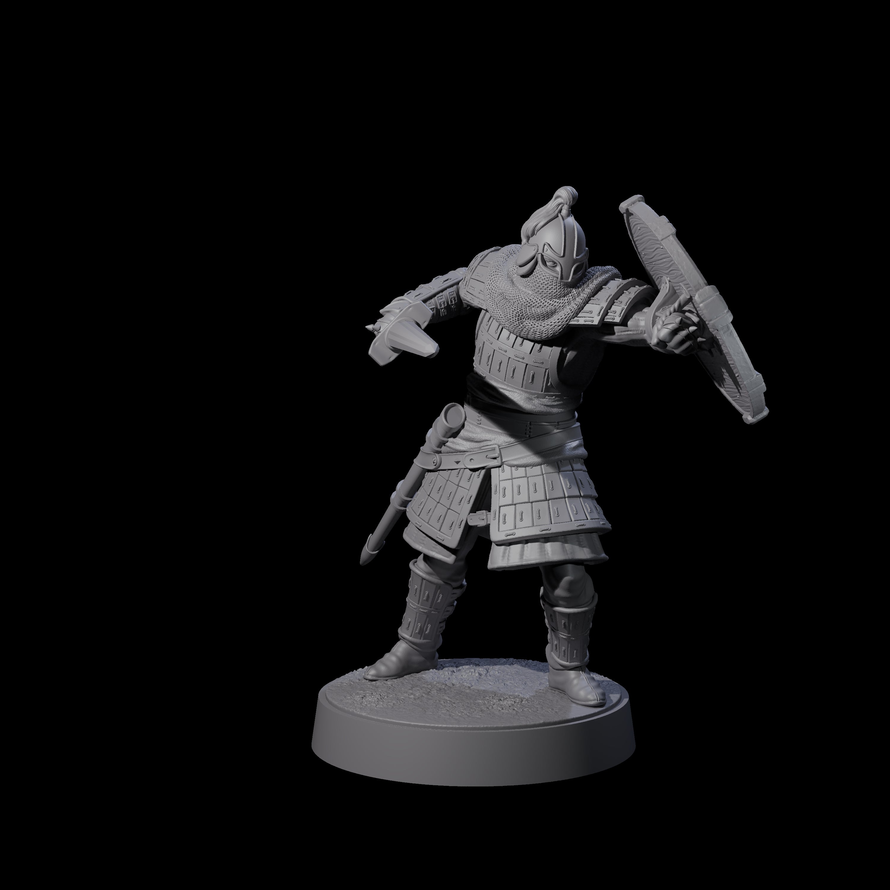 Desert Mercenary D Miniature for Dungeons and Dragons, Pathfinder or other TTRPGs