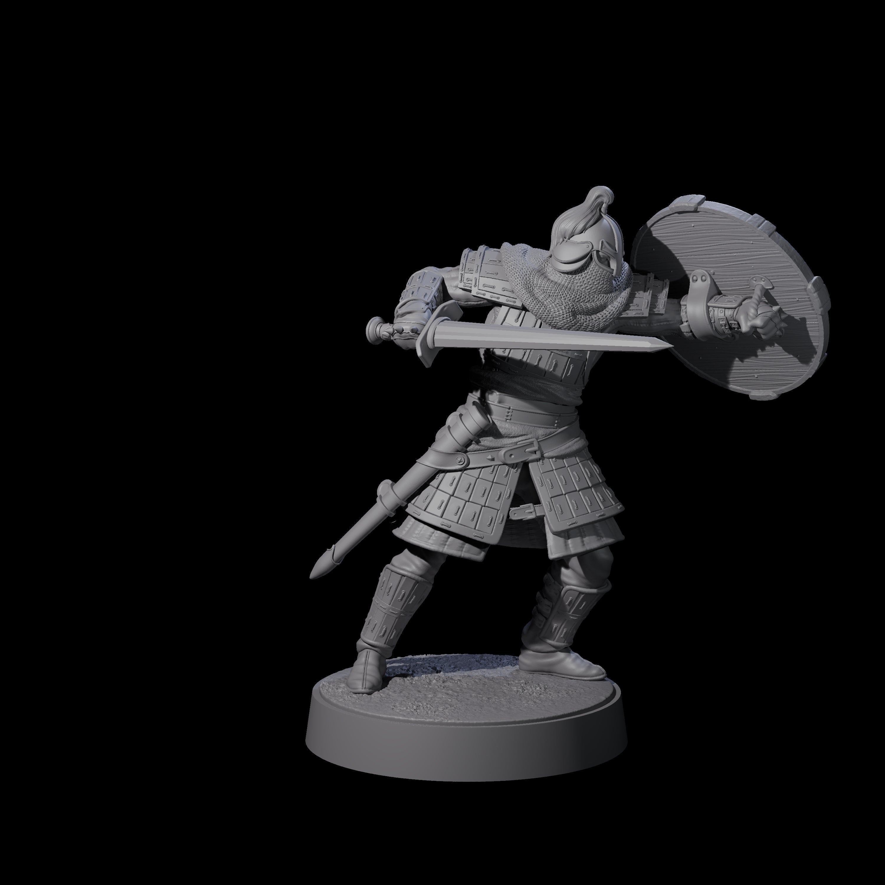 Desert Mercenary D Miniature for Dungeons and Dragons, Pathfinder or other TTRPGs