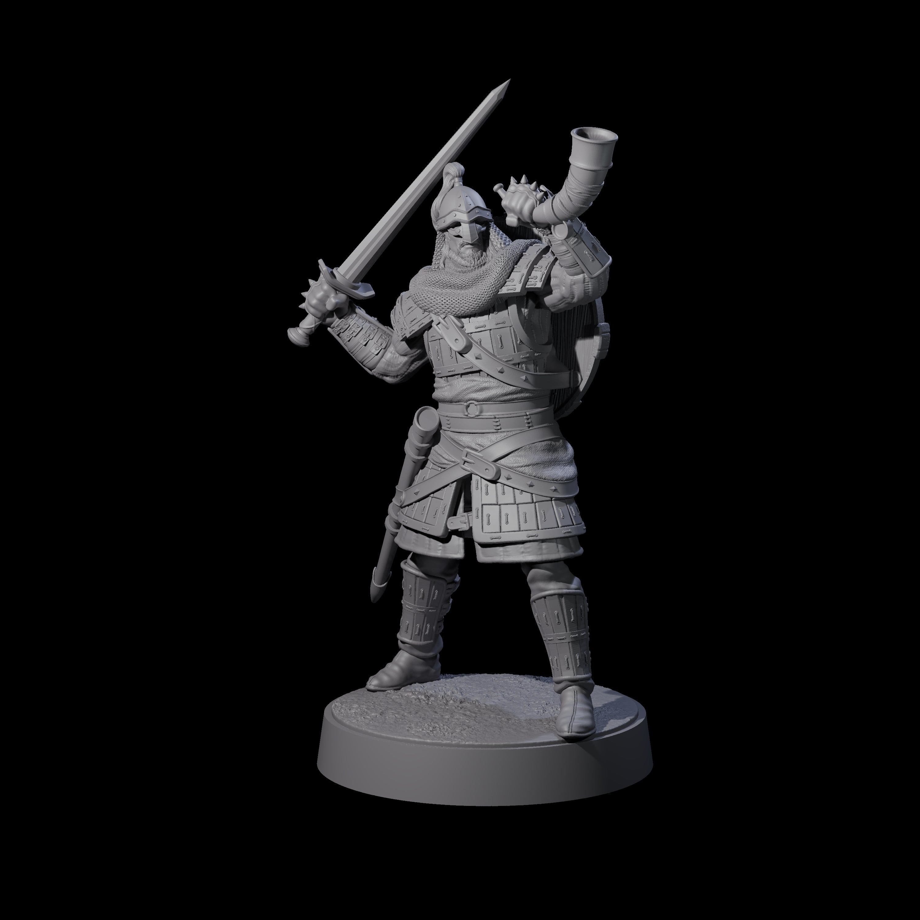 Desert Mercenary F Miniature for Dungeons and Dragons, Pathfinder or other TTRPGs