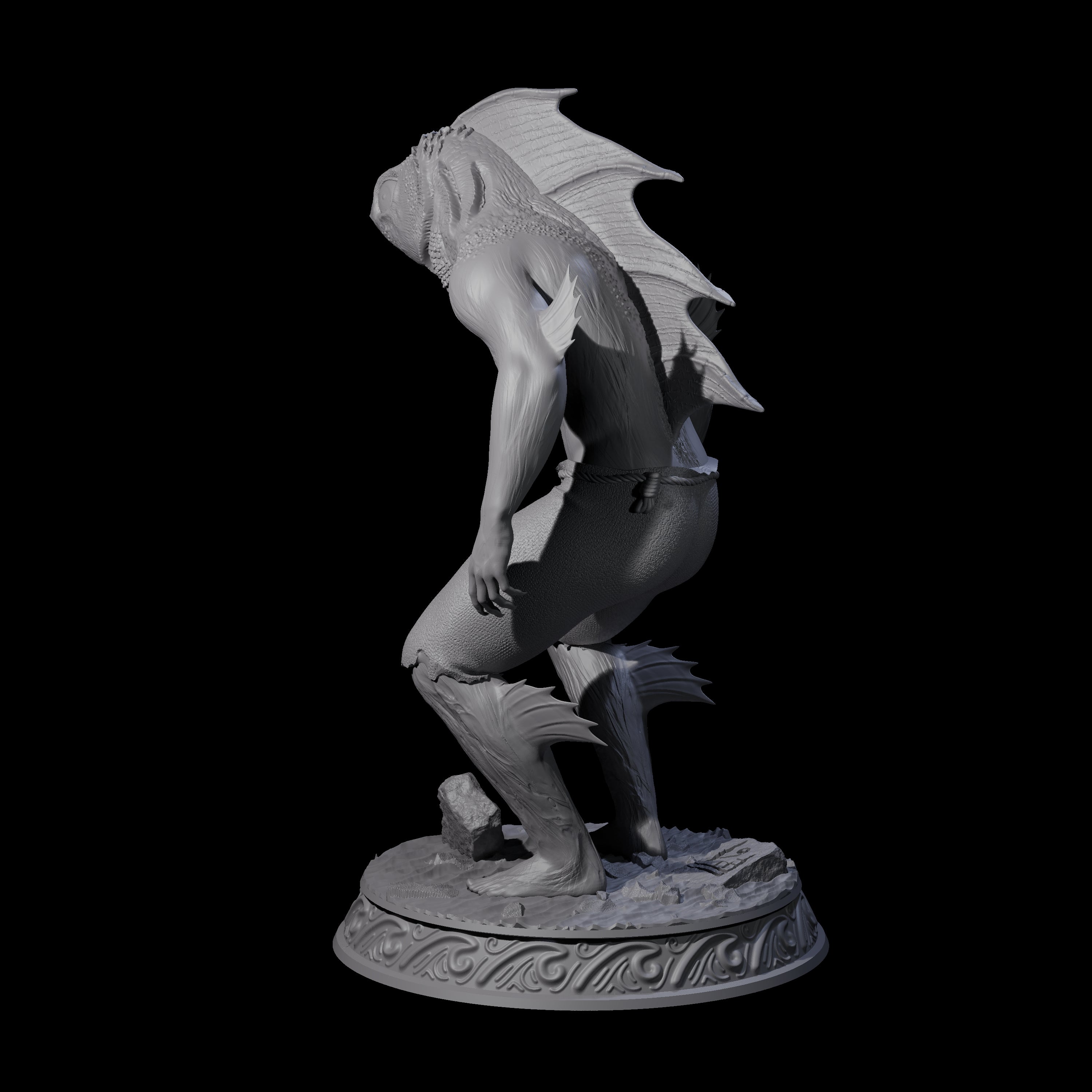 Despairing Deep One A Miniature for Dungeons and Dragons, Pathfinder or other TTRPGs