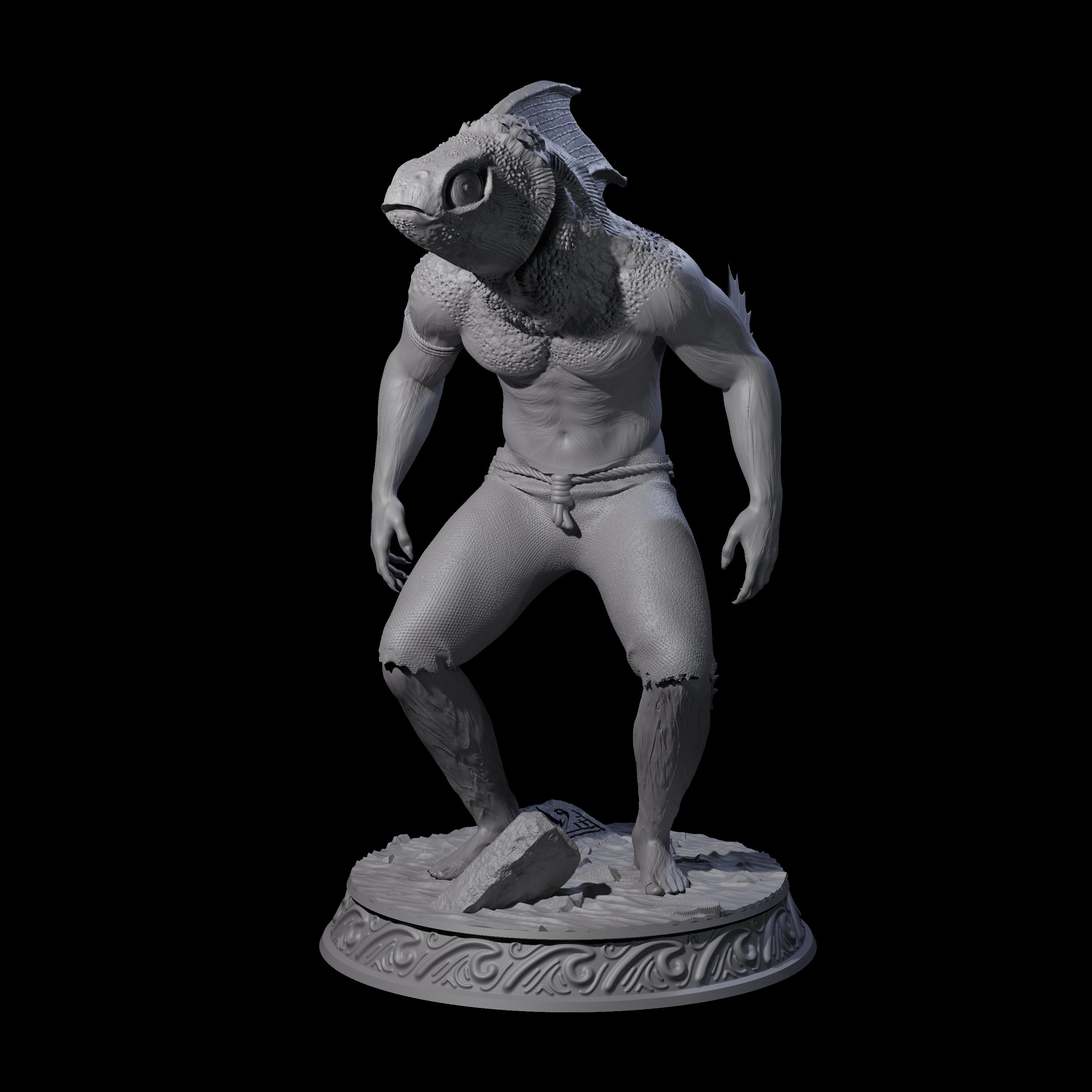 Despairing Deep One A Miniature for Dungeons and Dragons, Pathfinder or other TTRPGs