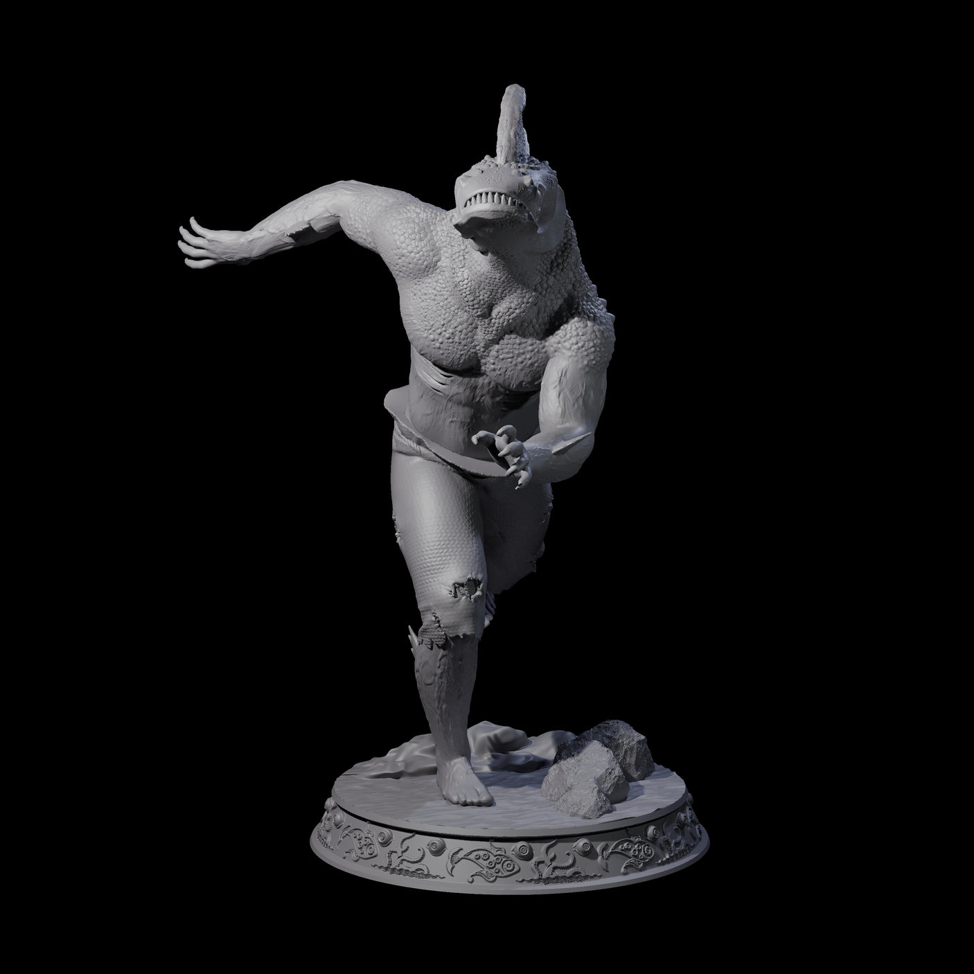 Despairing Deep One B Miniature for Dungeons and Dragons, Pathfinder or other TTRPGs