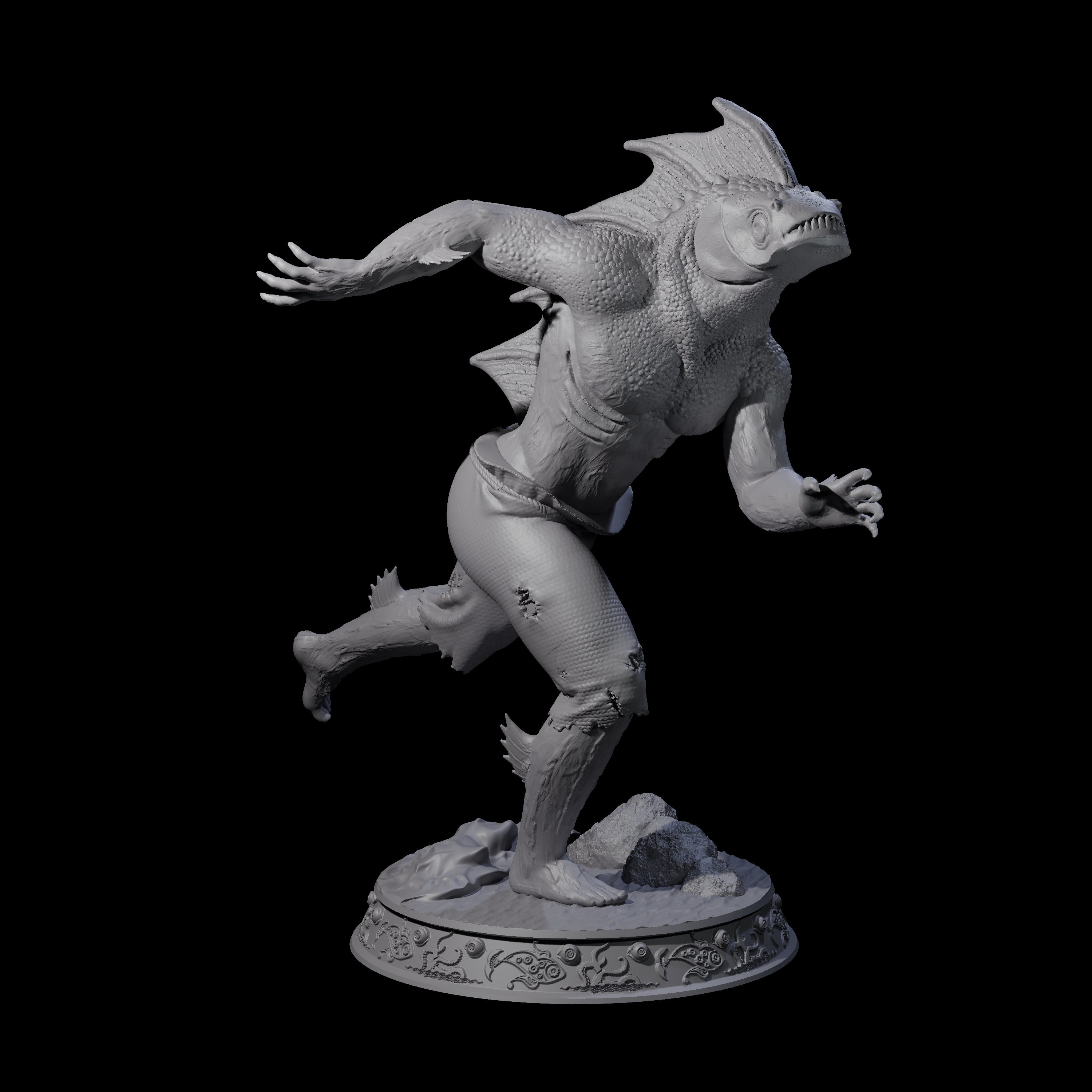 Despairing Deep One B Miniature for Dungeons and Dragons, Pathfinder or other TTRPGs
