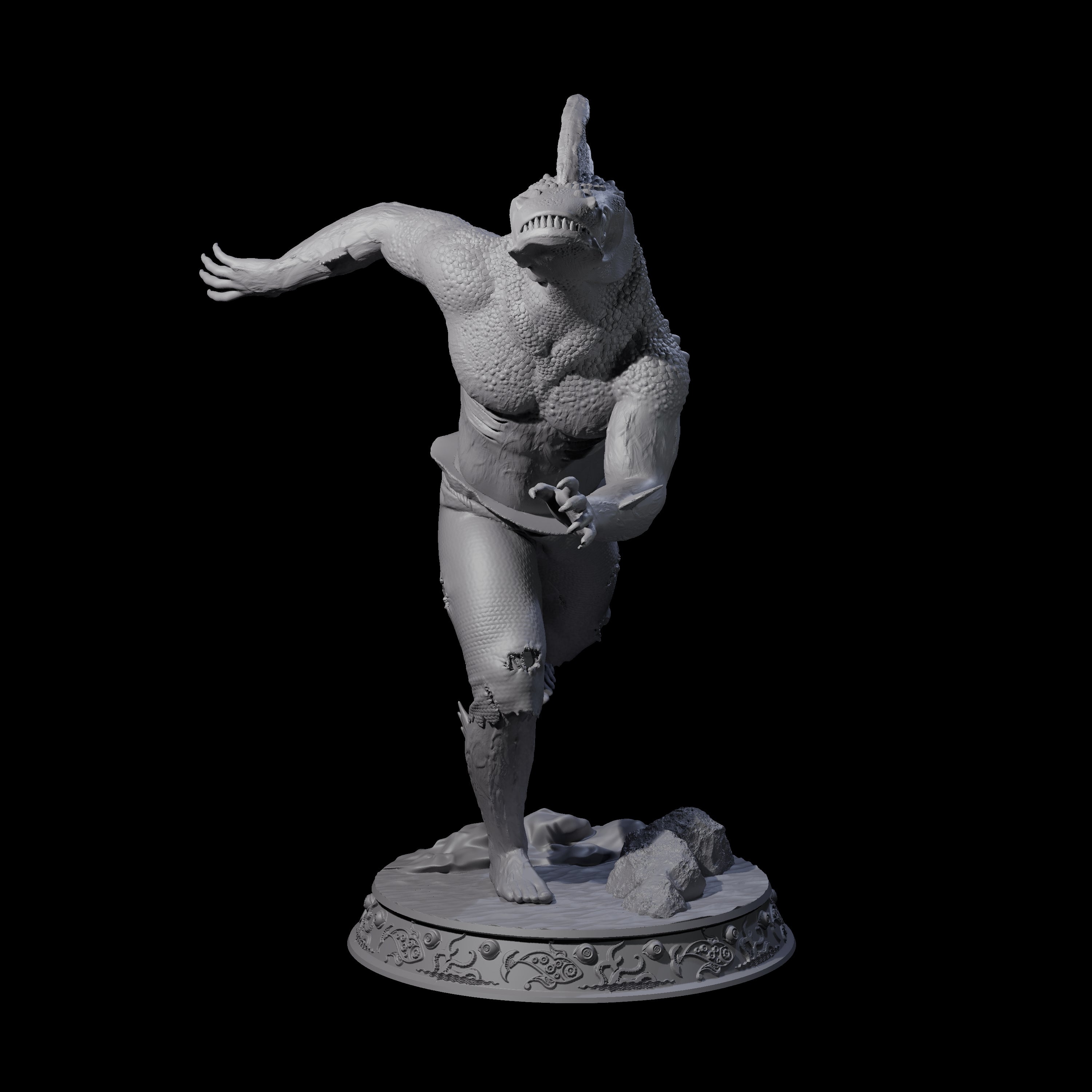 Despairing Deep One B Miniature for Dungeons and Dragons, Pathfinder or other TTRPGs