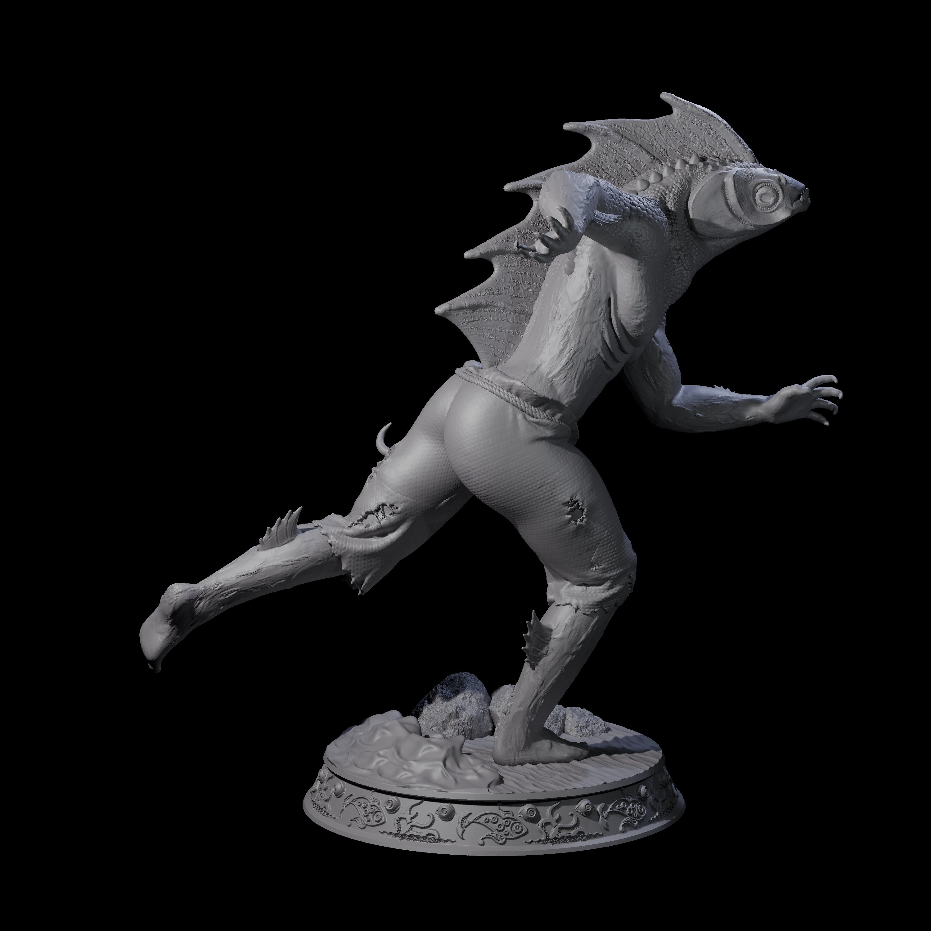 Despairing Deep One B Miniature for Dungeons and Dragons, Pathfinder or other TTRPGs