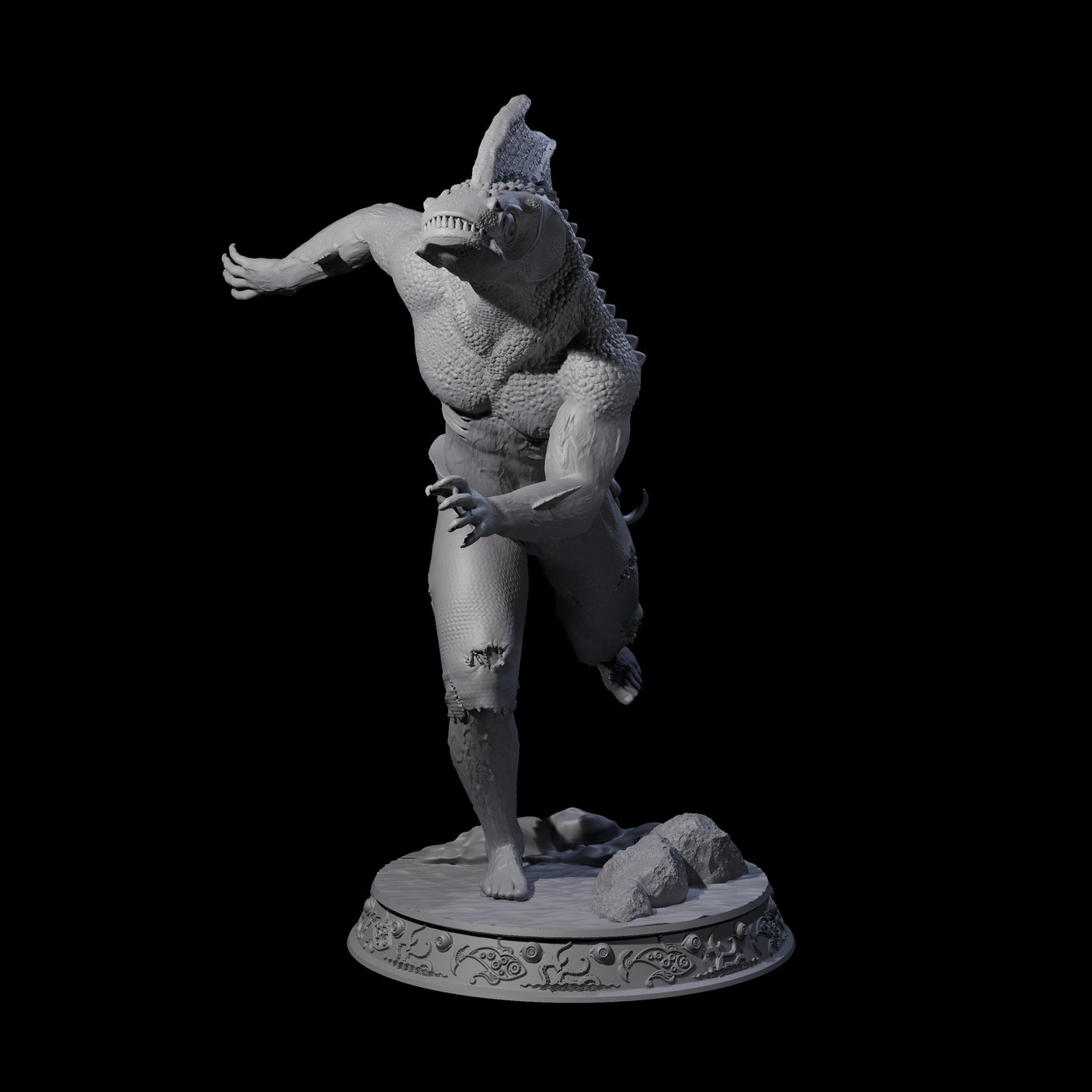Despairing Deep One B Miniature for Dungeons and Dragons, Pathfinder or other TTRPGs