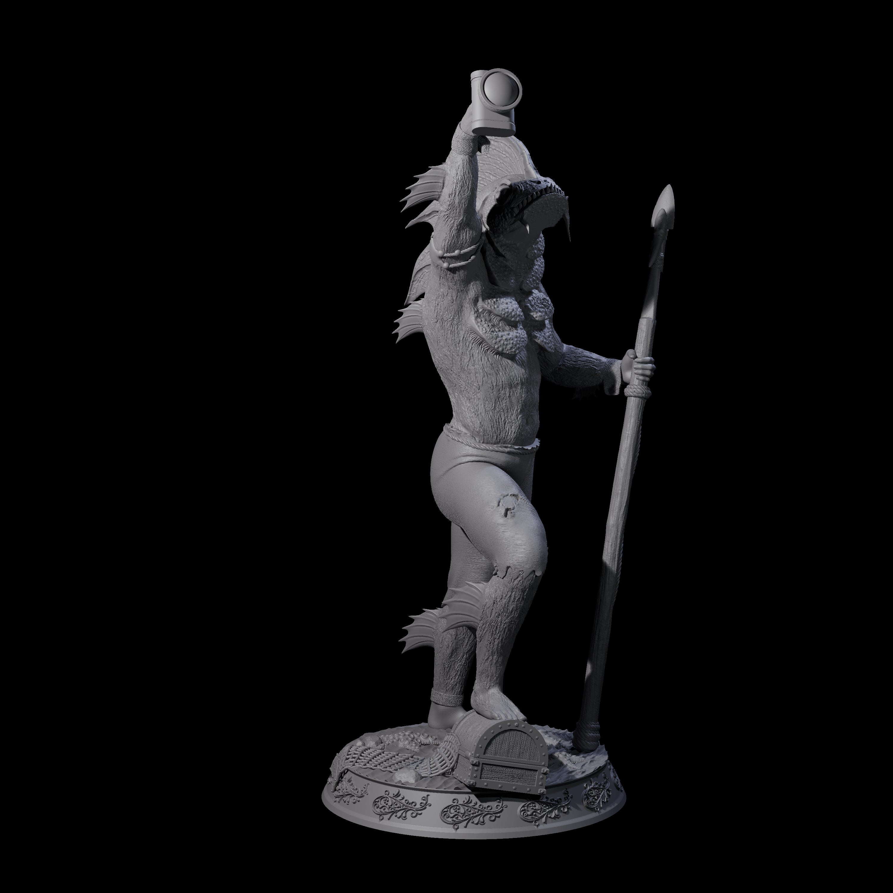 Despairing Deep One C Miniature for Dungeons and Dragons, Pathfinder or other TTRPGs