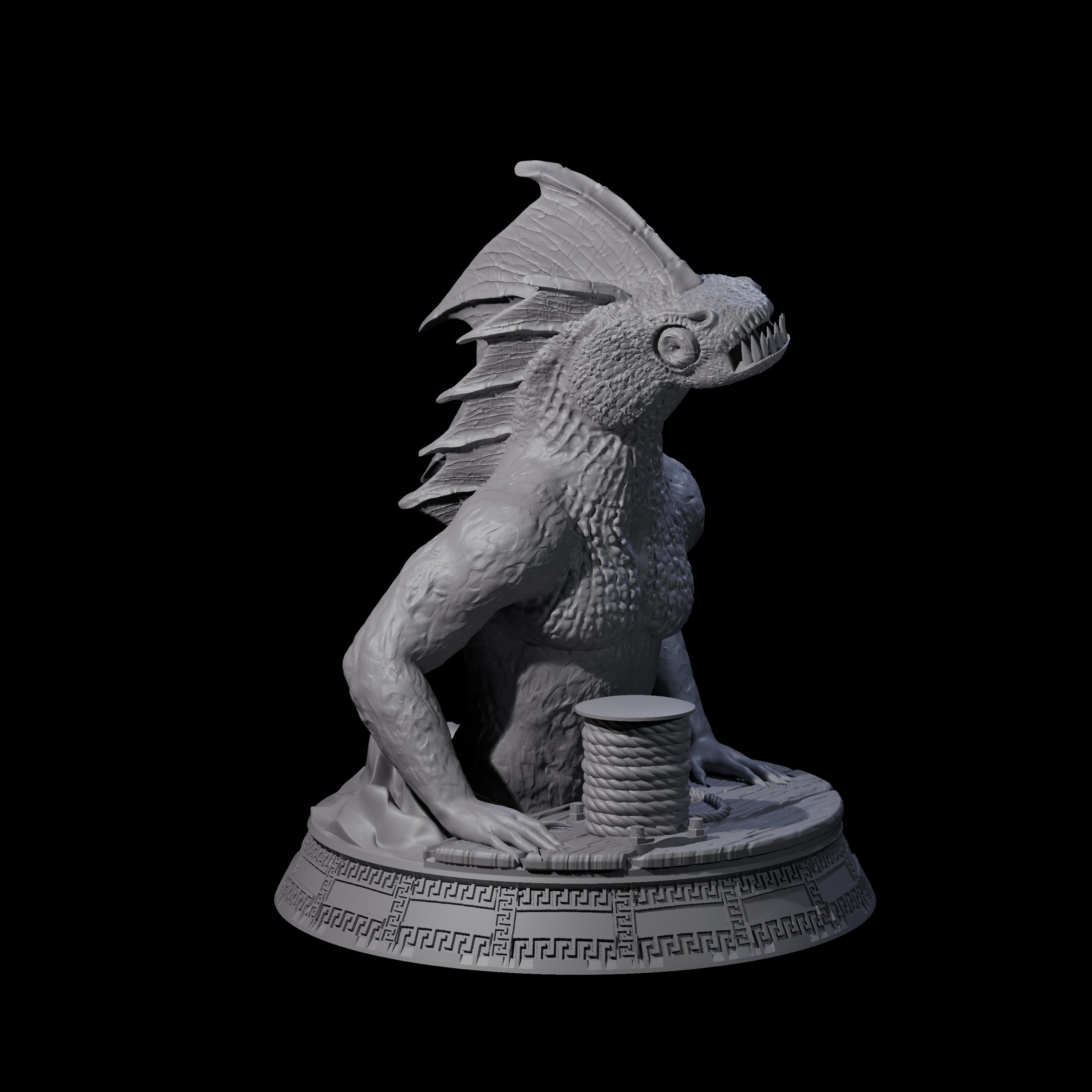 Despairing Deep One D Miniature for Dungeons and Dragons, Pathfinder or other TTRPGs