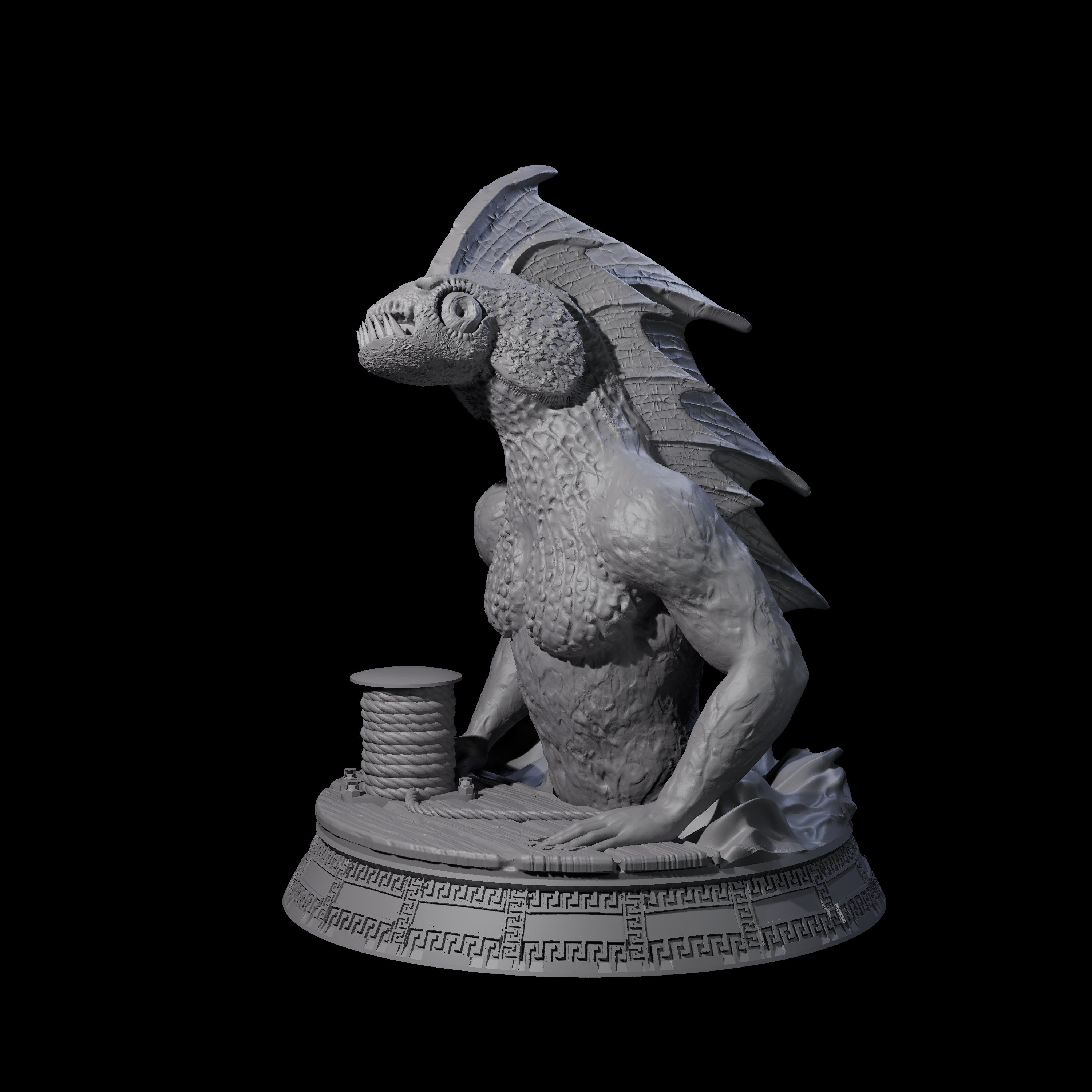 Despairing Deep One D Miniature for Dungeons and Dragons, Pathfinder or other TTRPGs