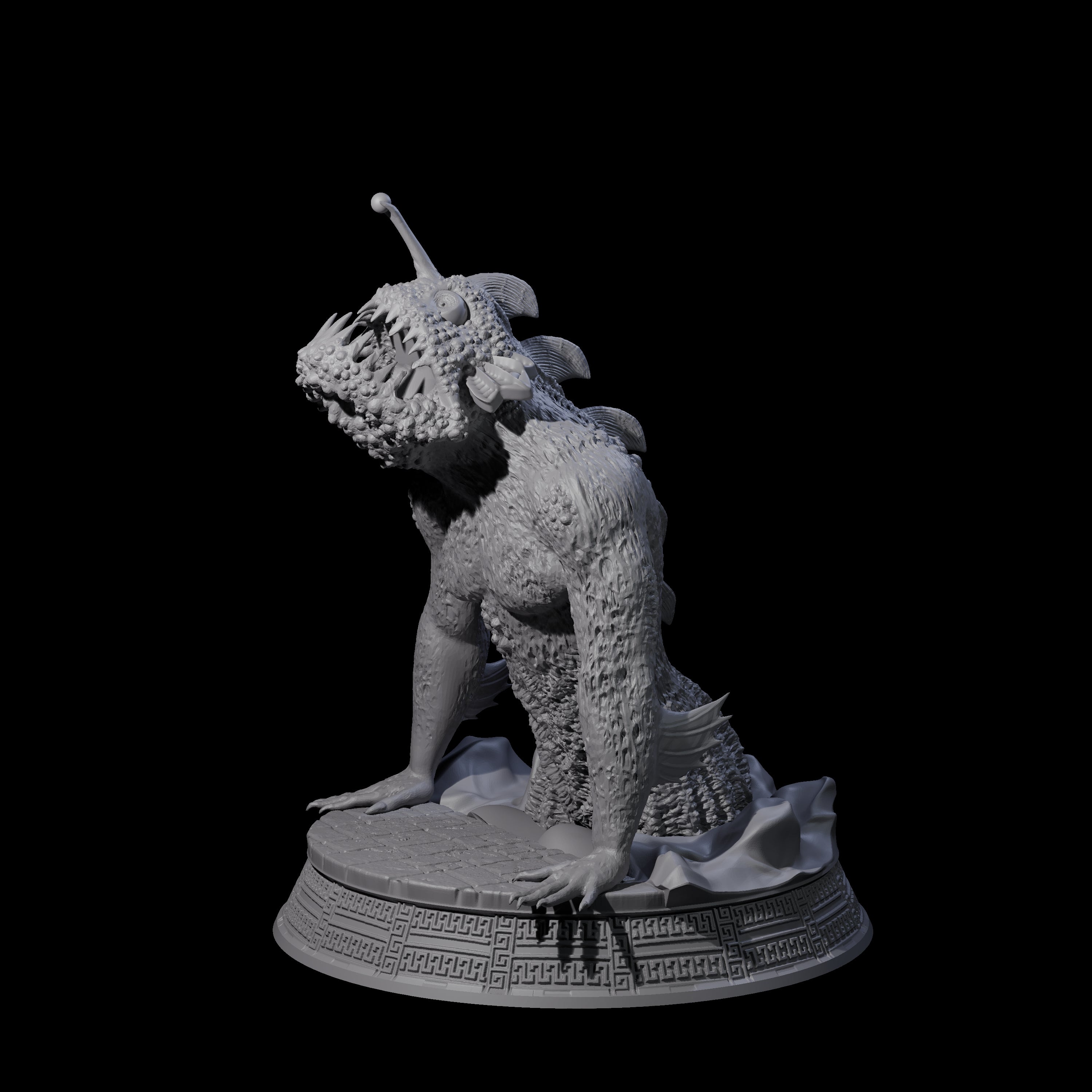 Despairing Deep One E Miniature for Dungeons and Dragons, Pathfinder or other TTRPGs