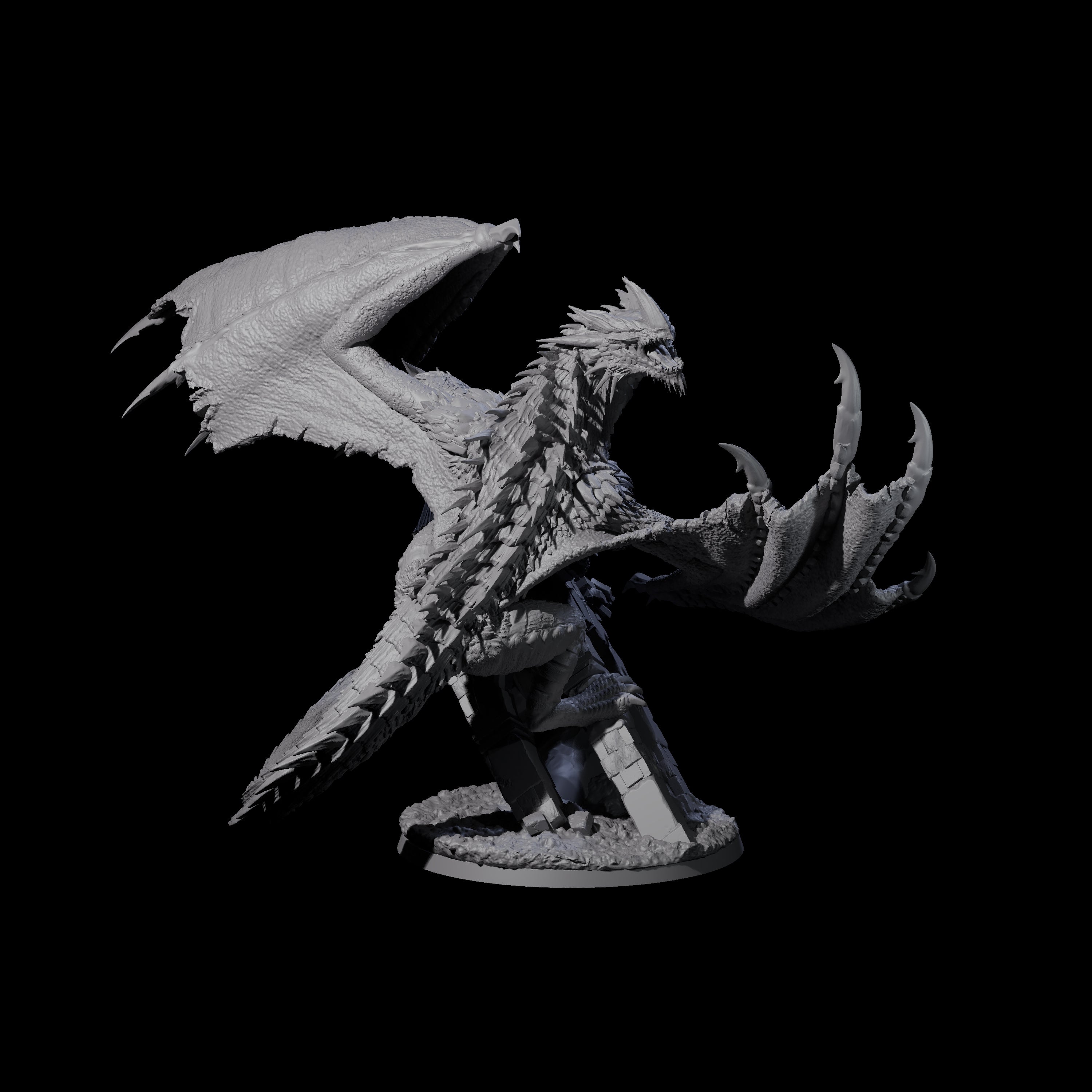 Destroying Chromatic Dragon Miniature for Dungeons and Dragons, Pathfinder or other TTRPGs