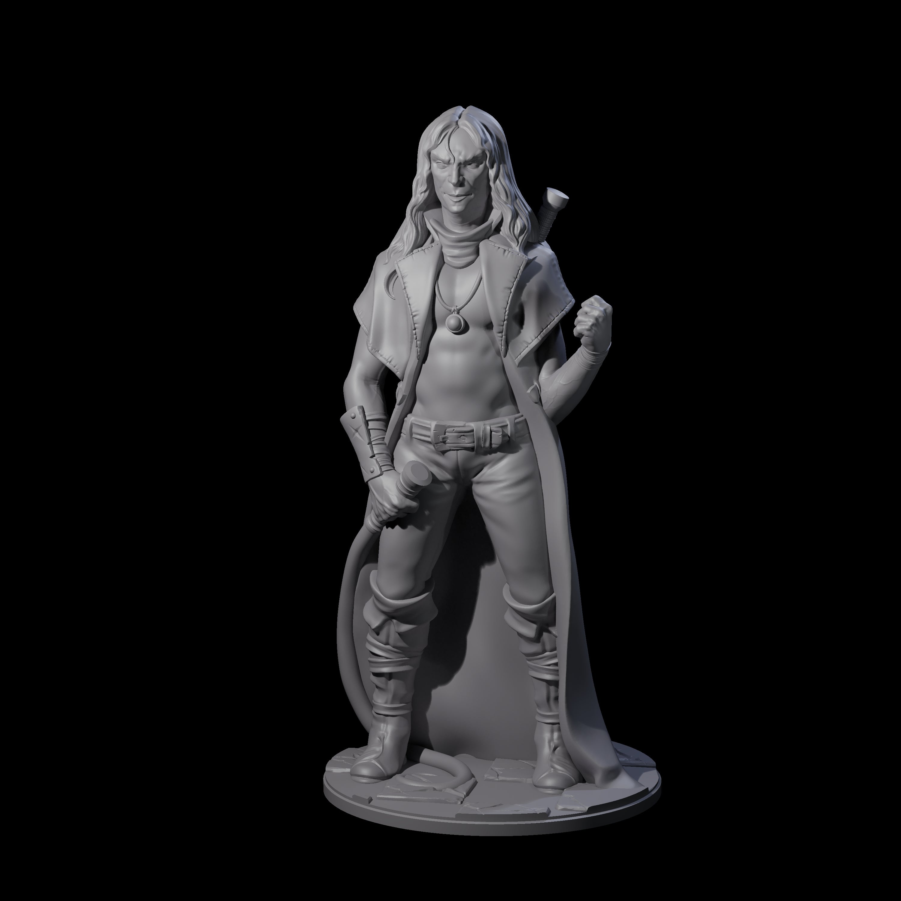Determined Human Vampire Hunter Miniature for Dungeons and Dragons, Pathfinder or other TTRPGs
