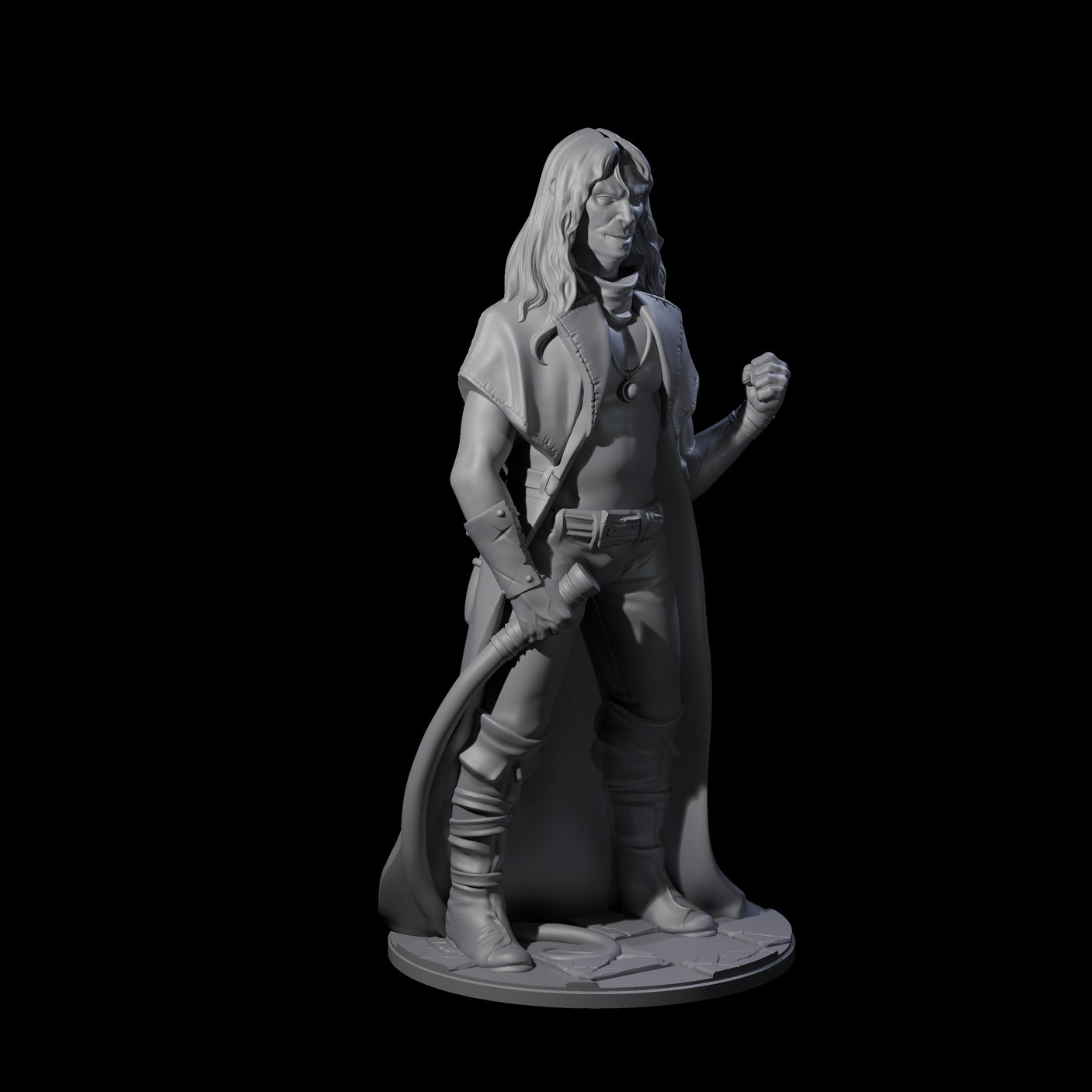 Determined Human Vampire Hunter Miniature for Dungeons and Dragons, Pathfinder or other TTRPGs