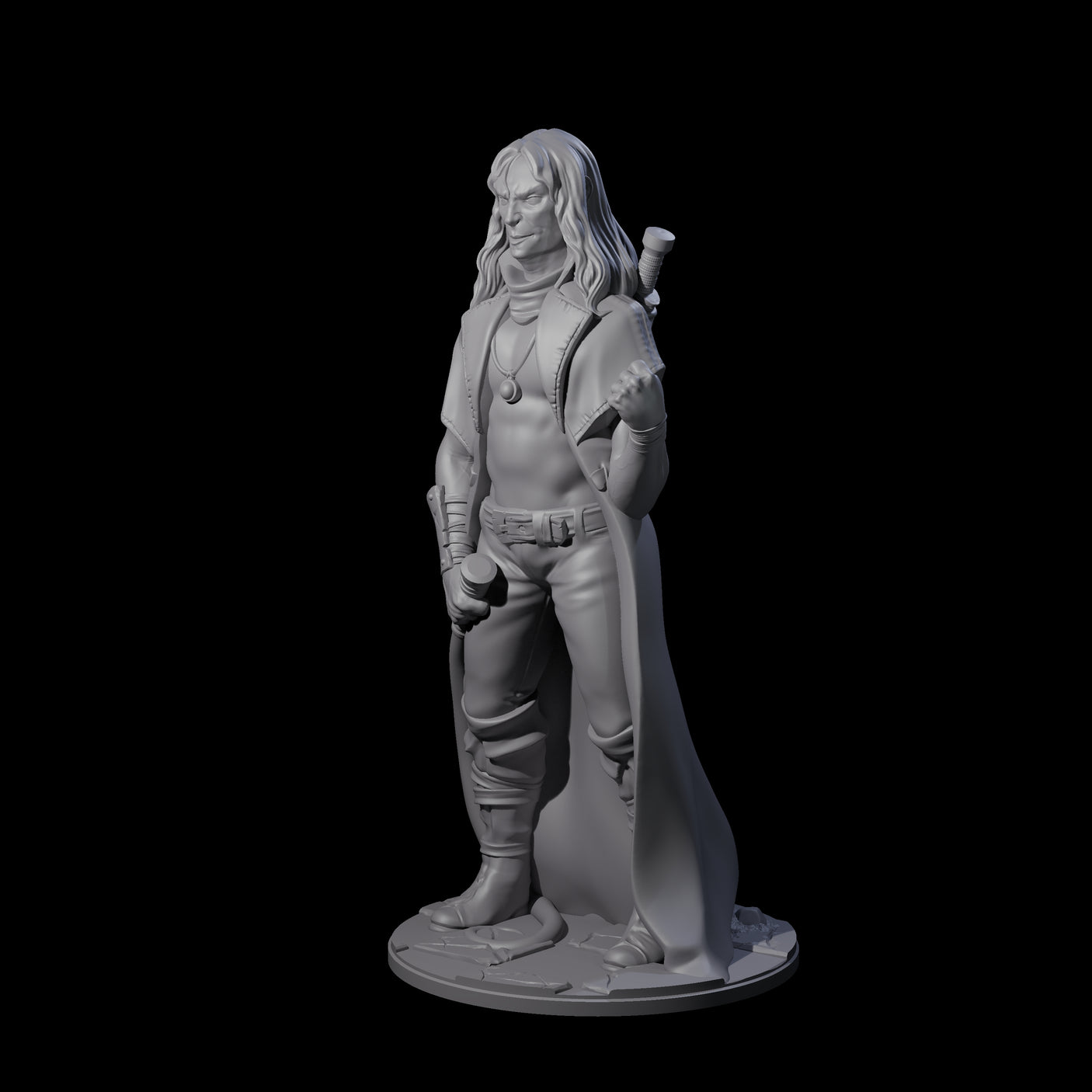 Determined Human Vampire Hunter Miniature for Dungeons and Dragons, Pathfinder or other TTRPGs