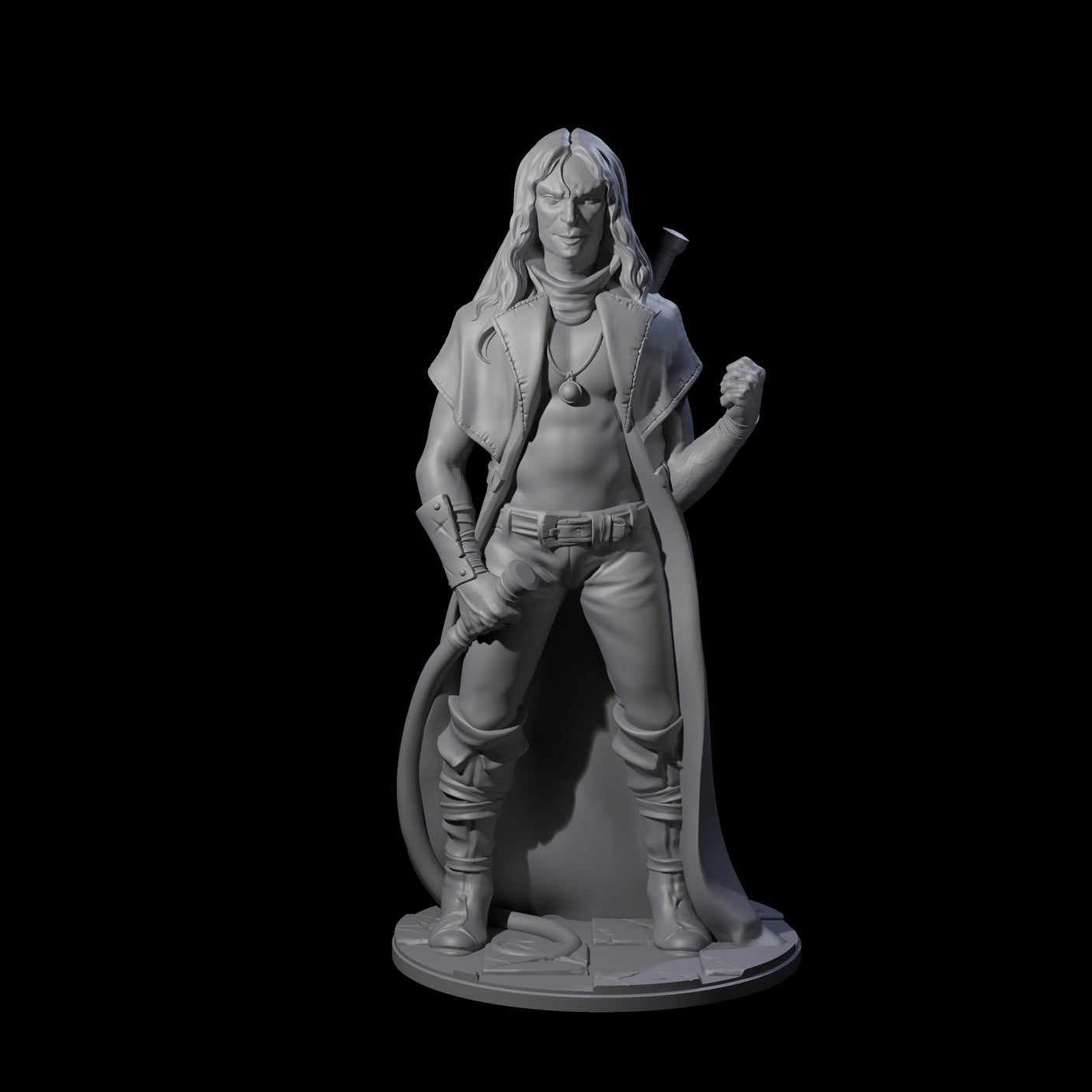 Determined Human Vampire Hunter Miniature for Dungeons and Dragons, Pathfinder or other TTRPGs