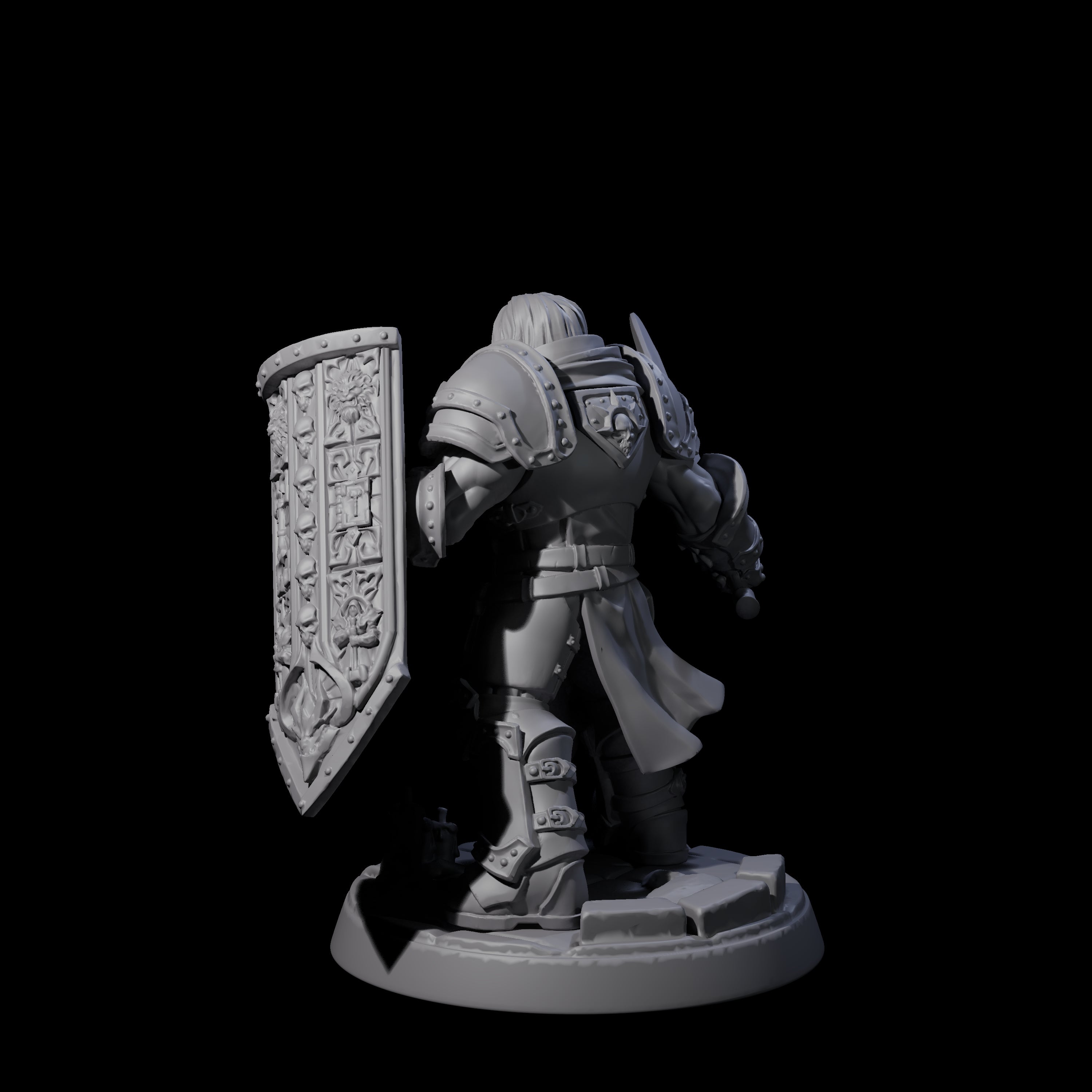 Determined Paladin Warrior A Miniature for Dungeons and Dragons, Pathfinder or other TTRPGs