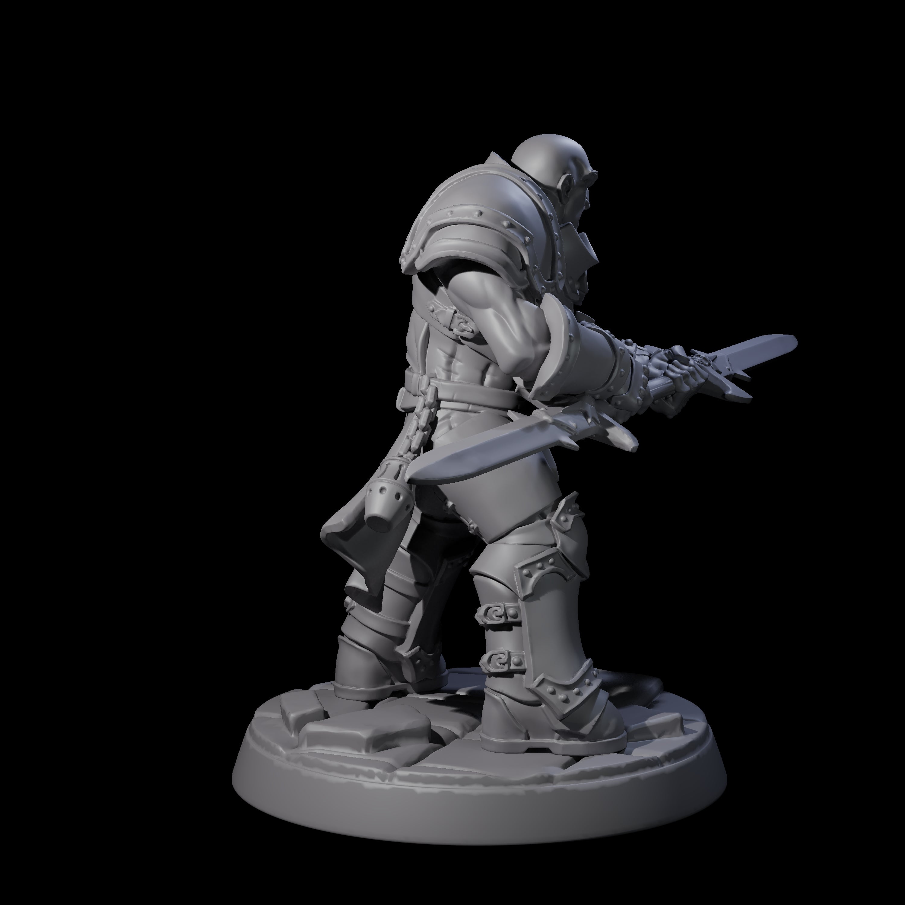 Determined Paladin Warrior B Miniature for Dungeons and Dragons, Pathfinder or other TTRPGs