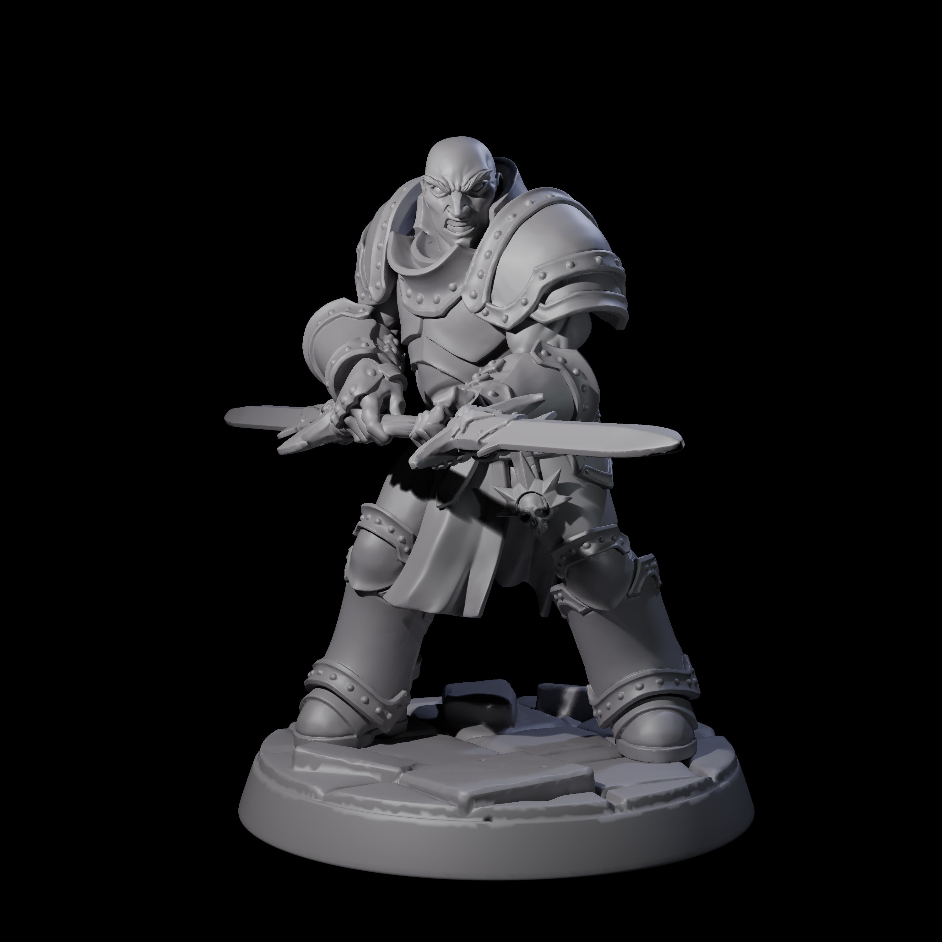 Determined Paladin Warrior B Miniature for Dungeons and Dragons, Pathfinder or other TTRPGs