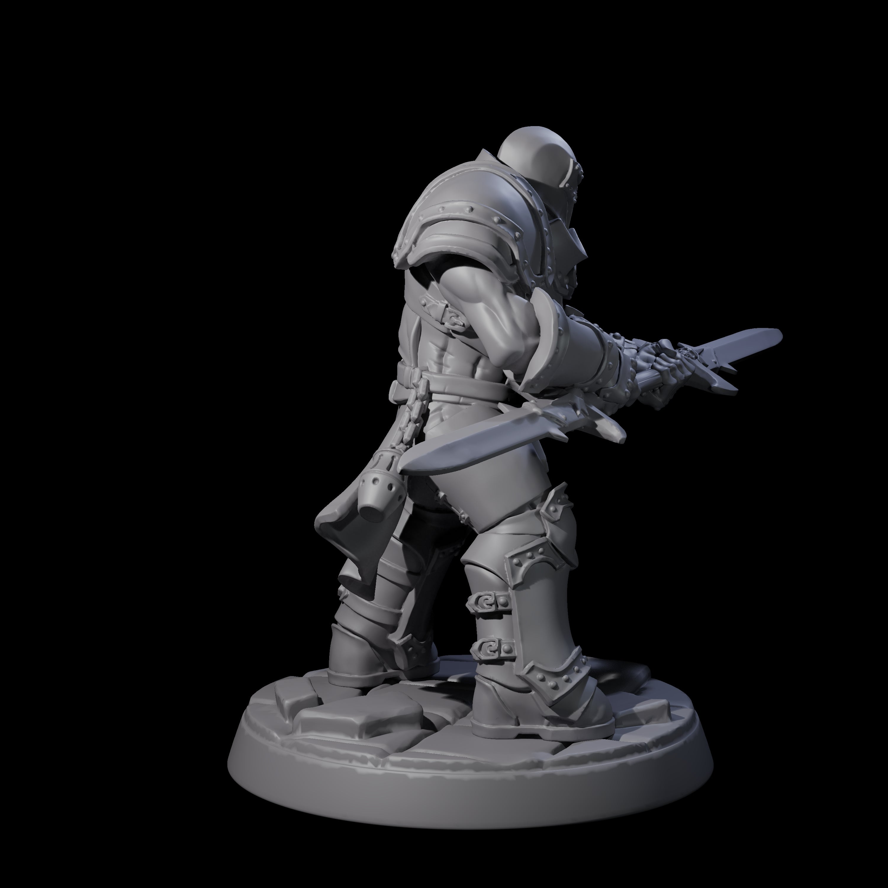 Determined Paladin Warrior B Miniature for Dungeons and Dragons, Pathfinder or other TTRPGs