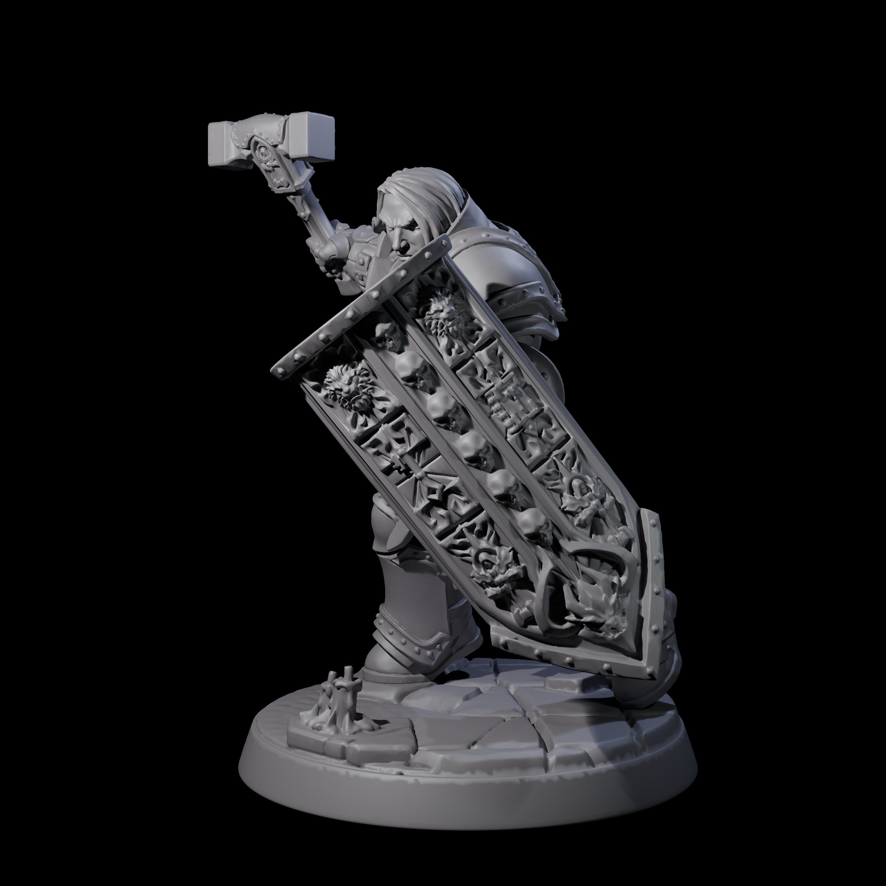 Determined Paladin Warrior C Miniature for Dungeons and Dragons, Pathfinder or other TTRPGs