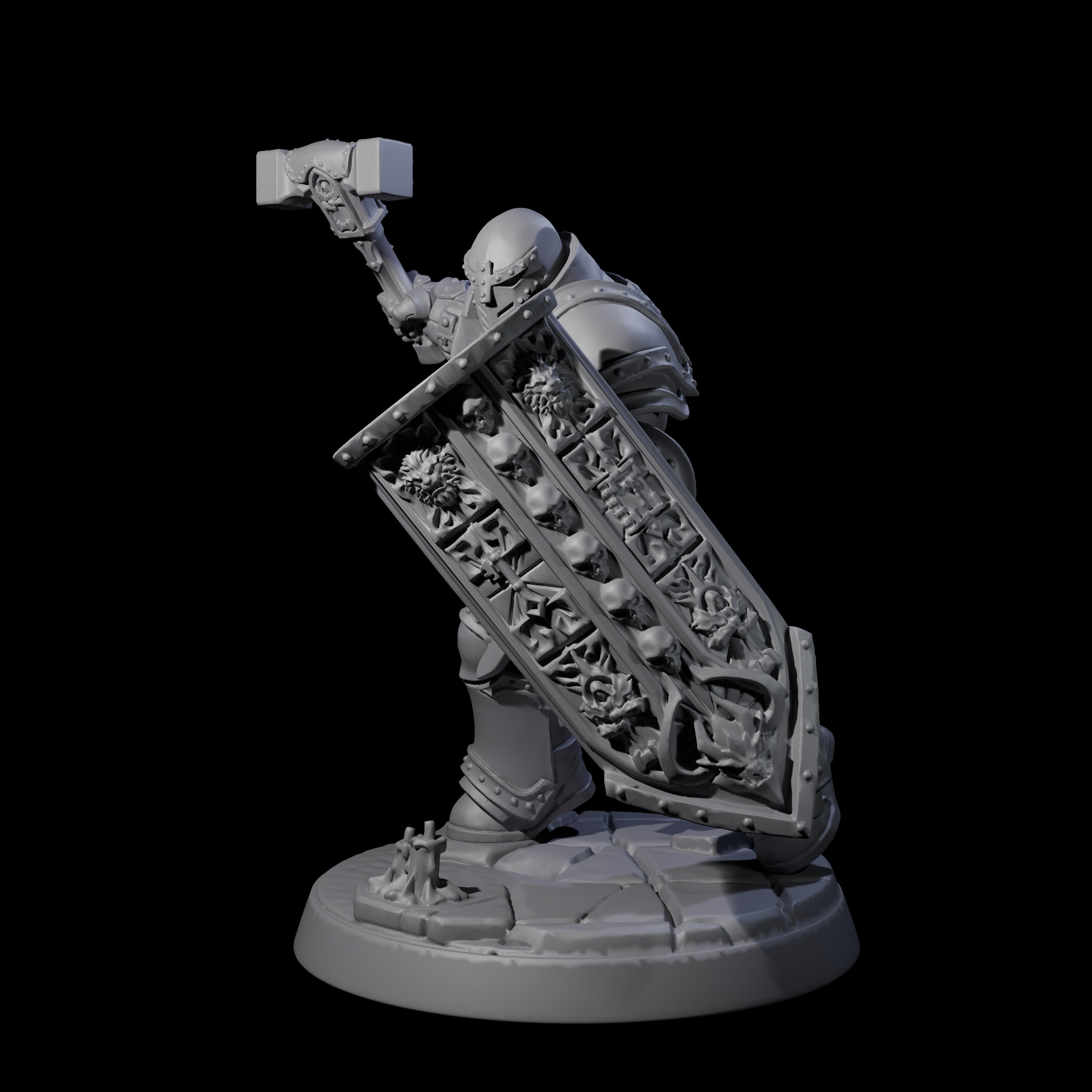 Determined Paladin Warrior C Miniature for Dungeons and Dragons, Pathfinder or other TTRPGs