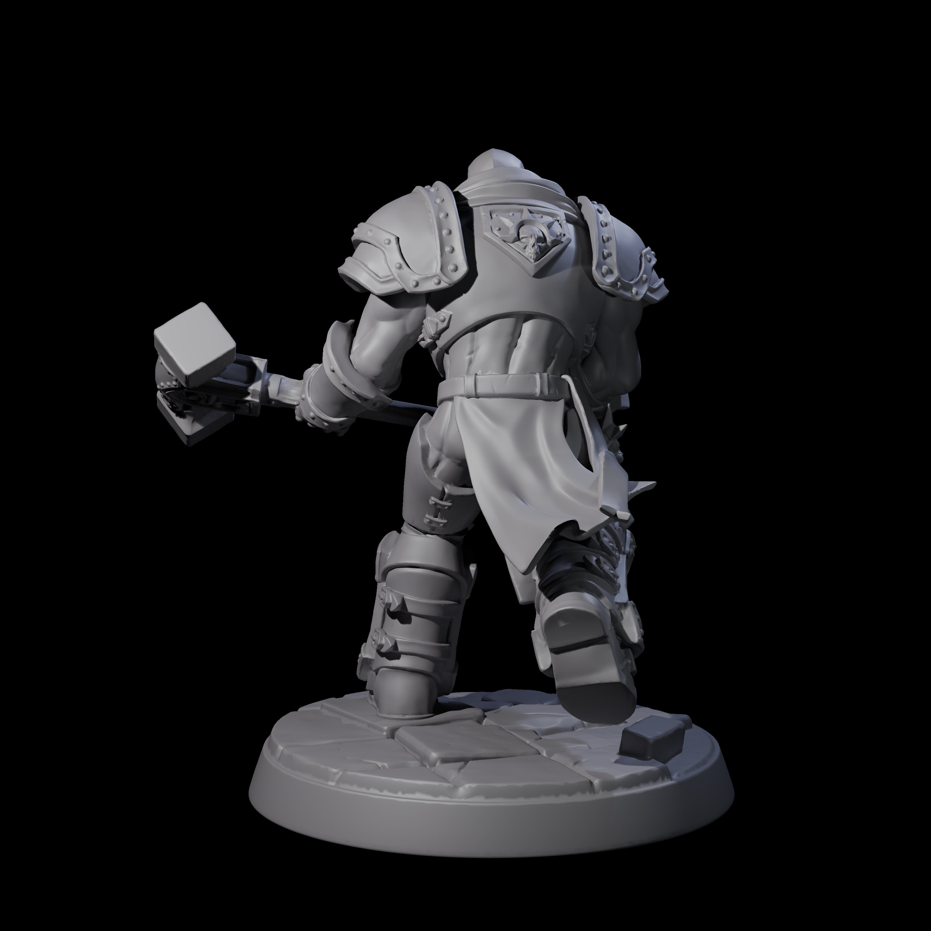 Determined Paladin Warrior D Miniature for Dungeons and Dragons, Pathfinder or other TTRPGs