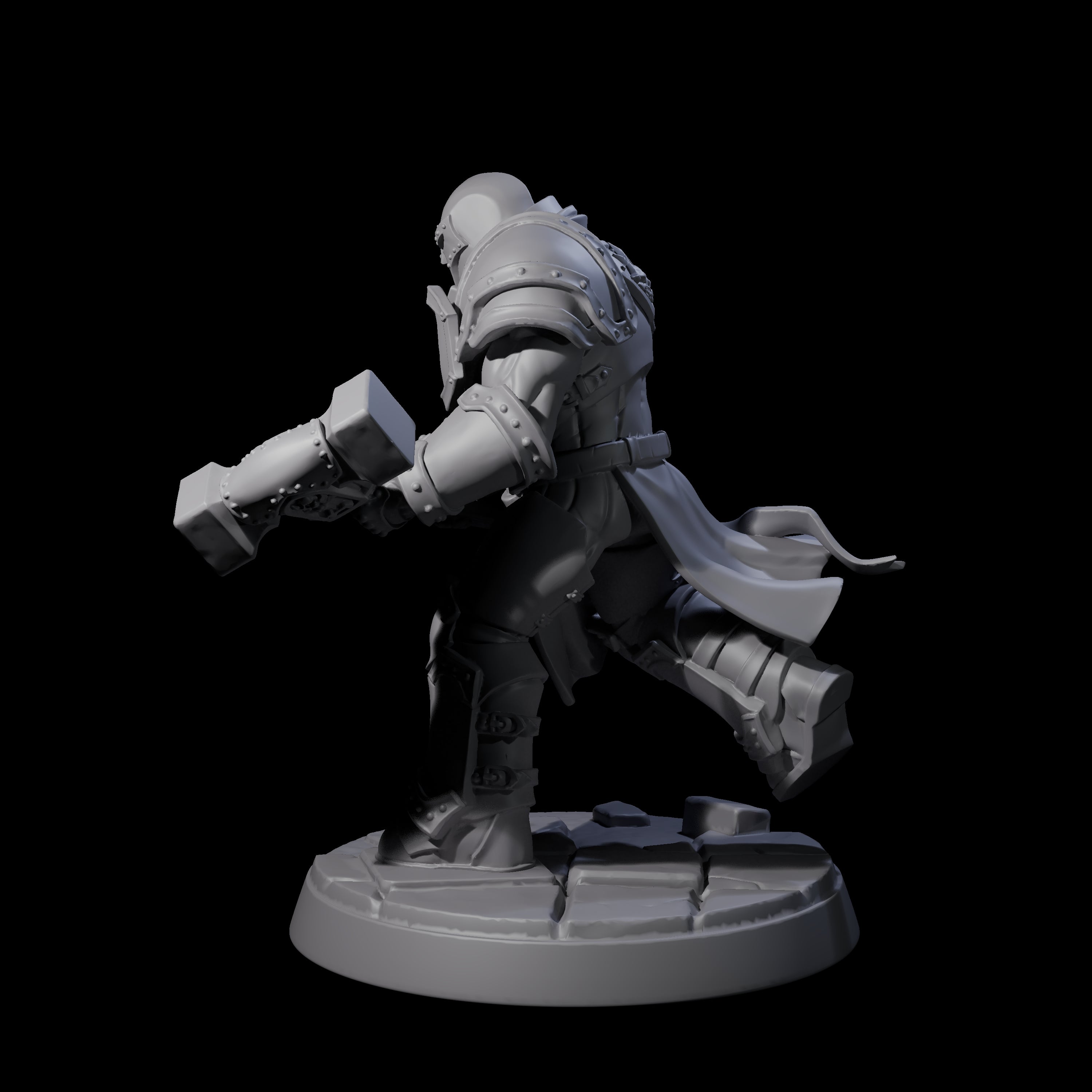 Determined Paladin Warrior D Miniature for Dungeons and Dragons, Pathfinder or other TTRPGs