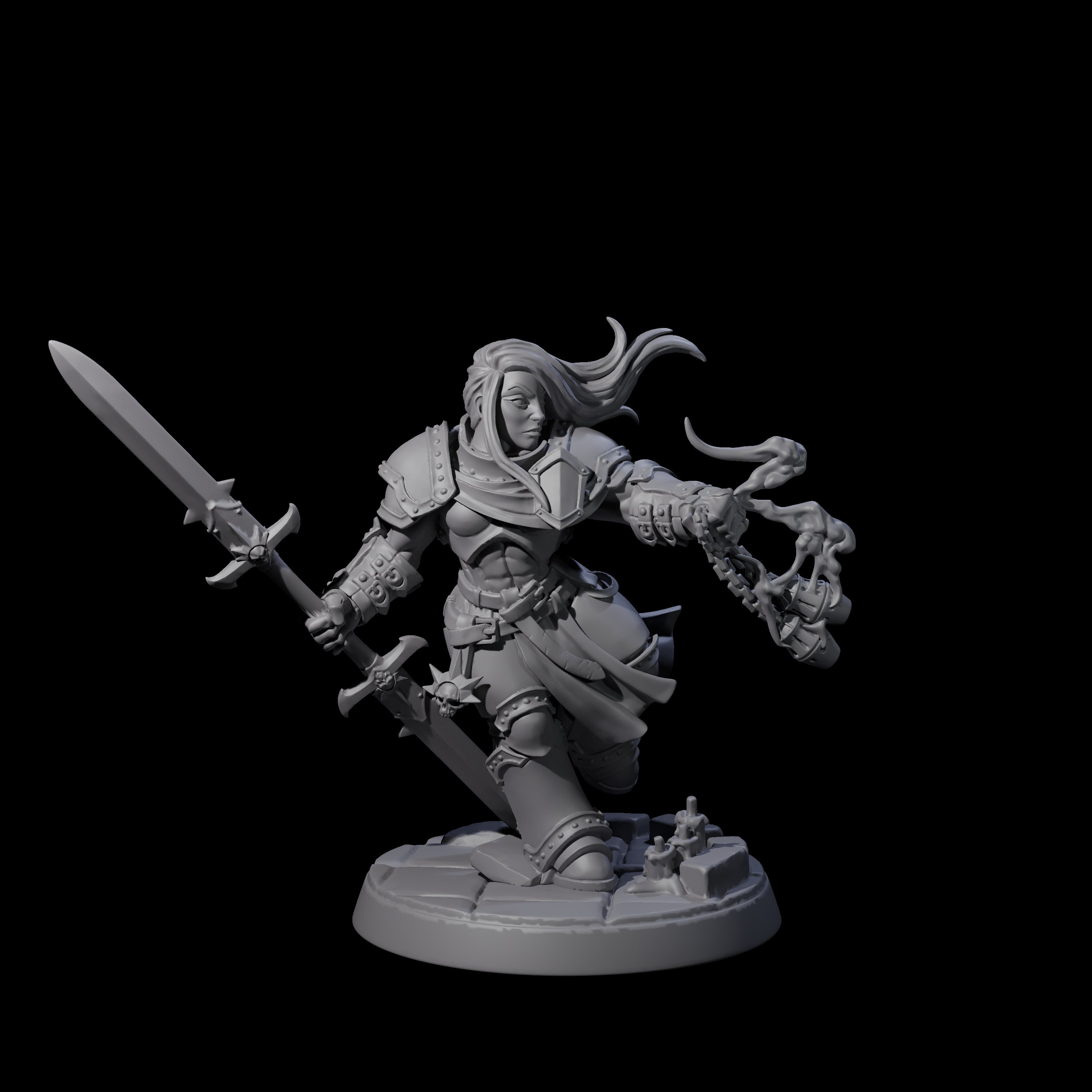 Determined Paladin Warrior E Miniature for Dungeons and Dragons, Pathfinder or other TTRPGs