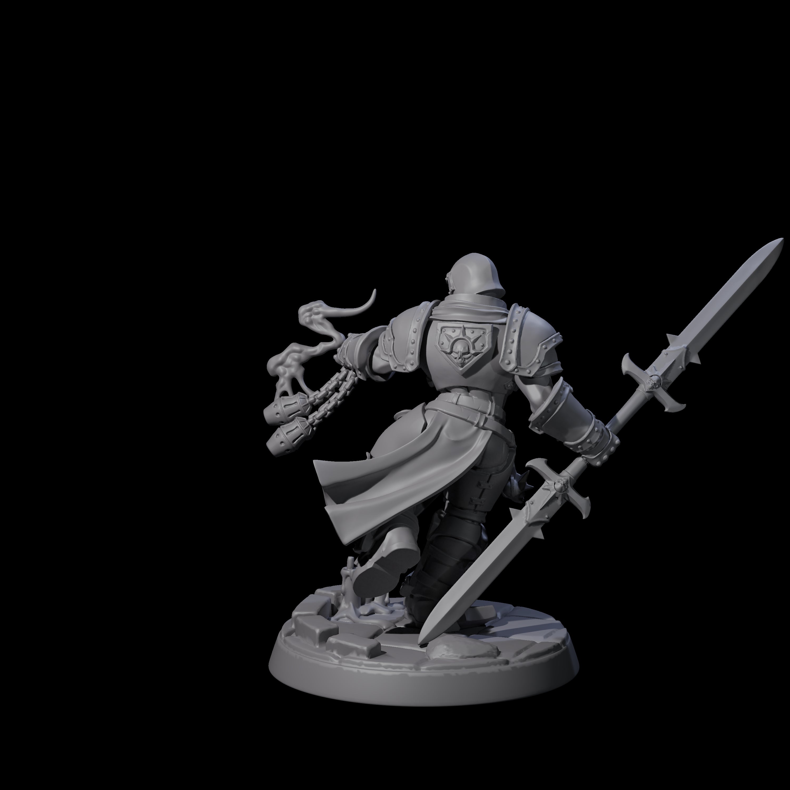 Determined Paladin Warrior E Miniature for Dungeons and Dragons, Pathfinder or other TTRPGs