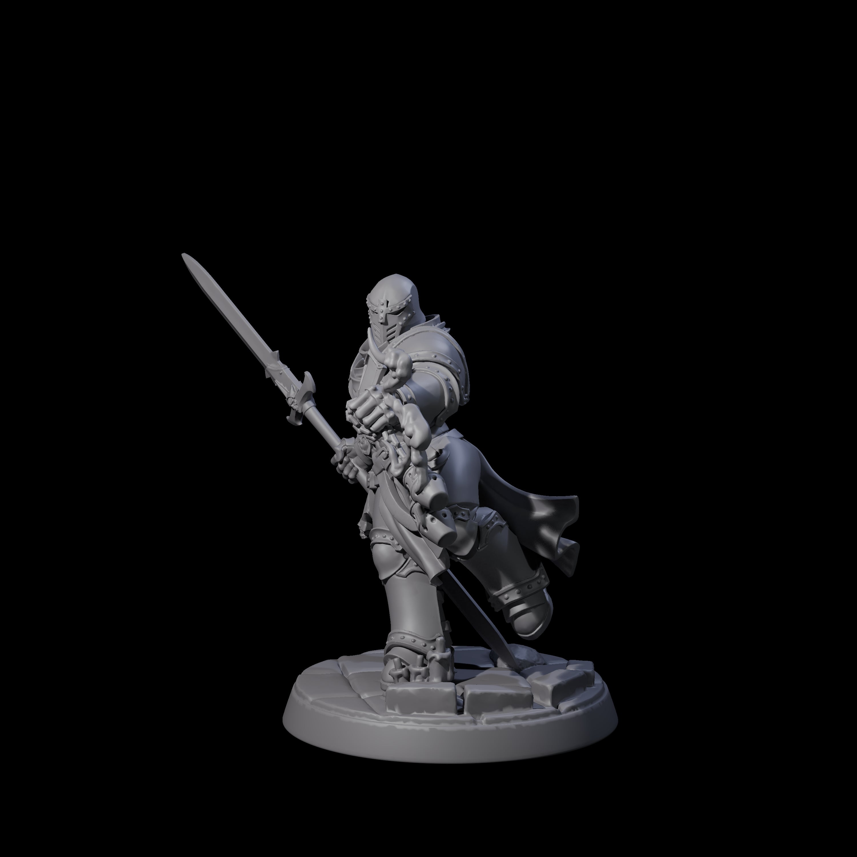 Determined Paladin Warrior E Miniature for Dungeons and Dragons, Pathfinder or other TTRPGs