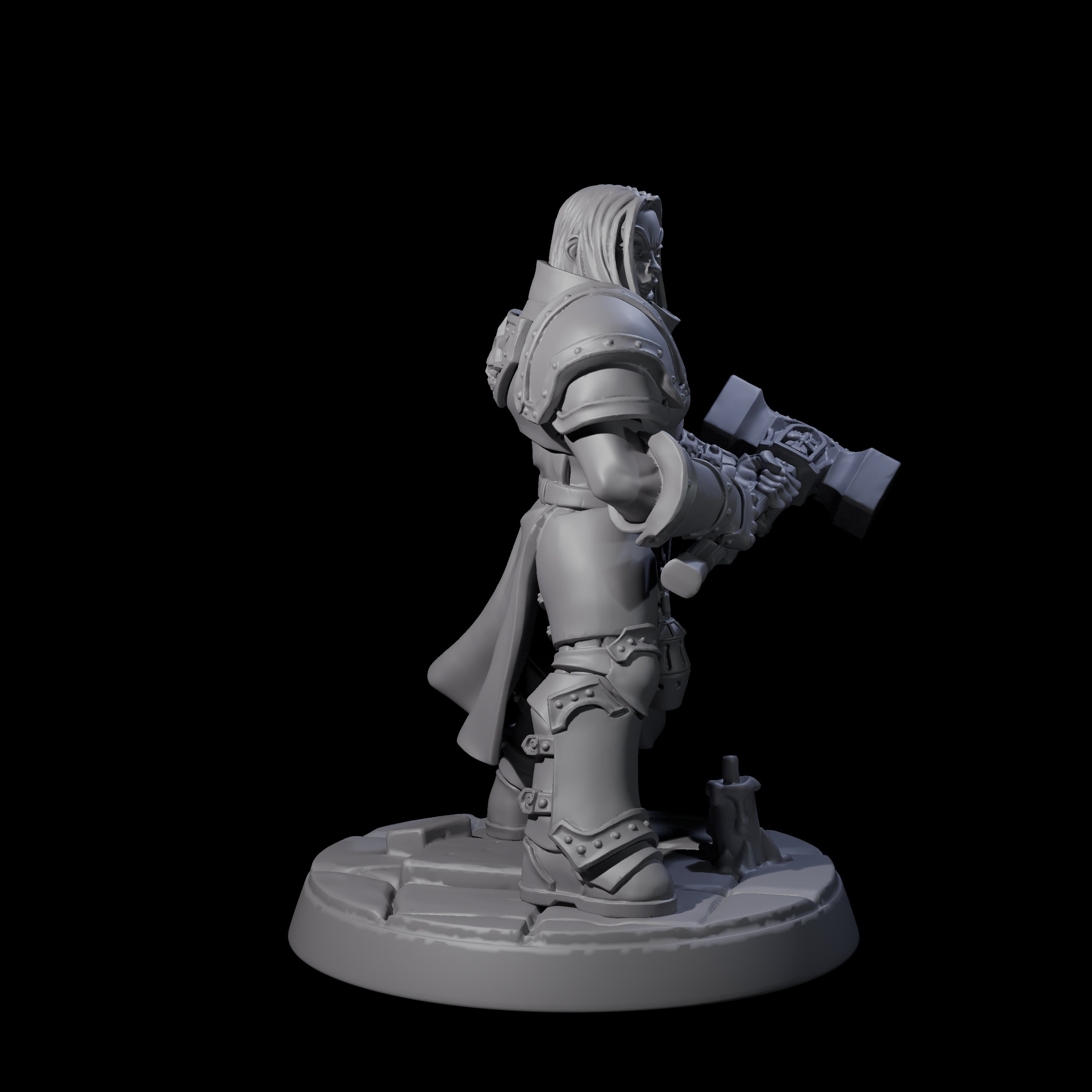 Determined Paladin Warrior F Miniature for Dungeons and Dragons, Pathfinder or other TTRPGs