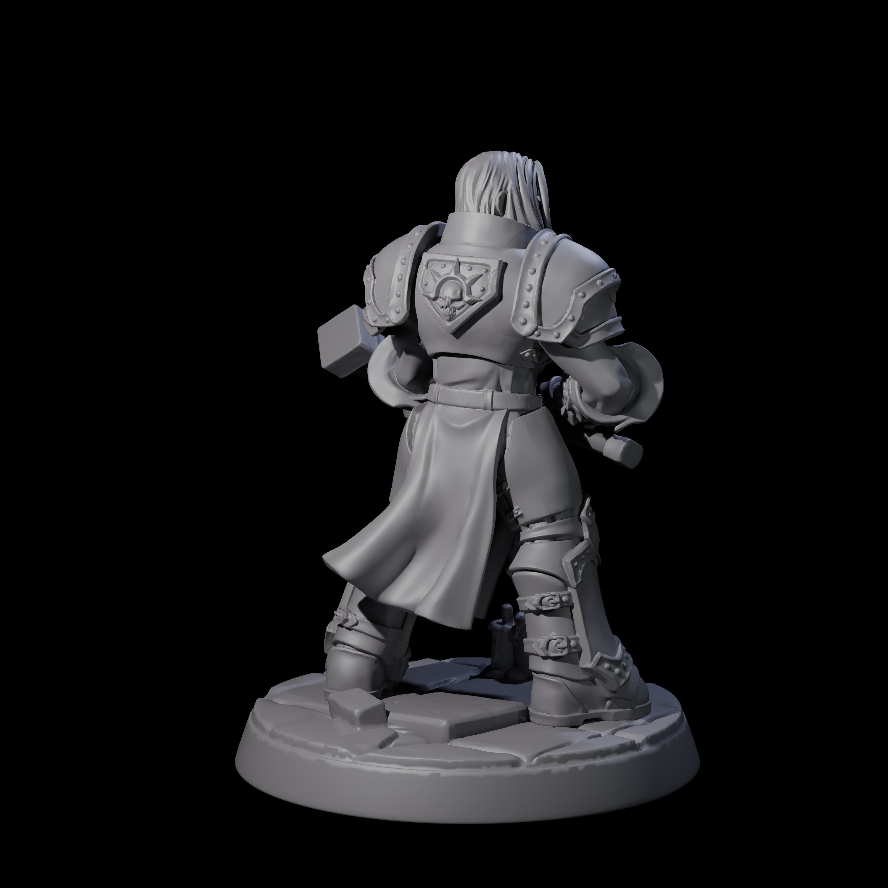 Determined Paladin Warrior F Miniature for Dungeons and Dragons, Pathfinder or other TTRPGs