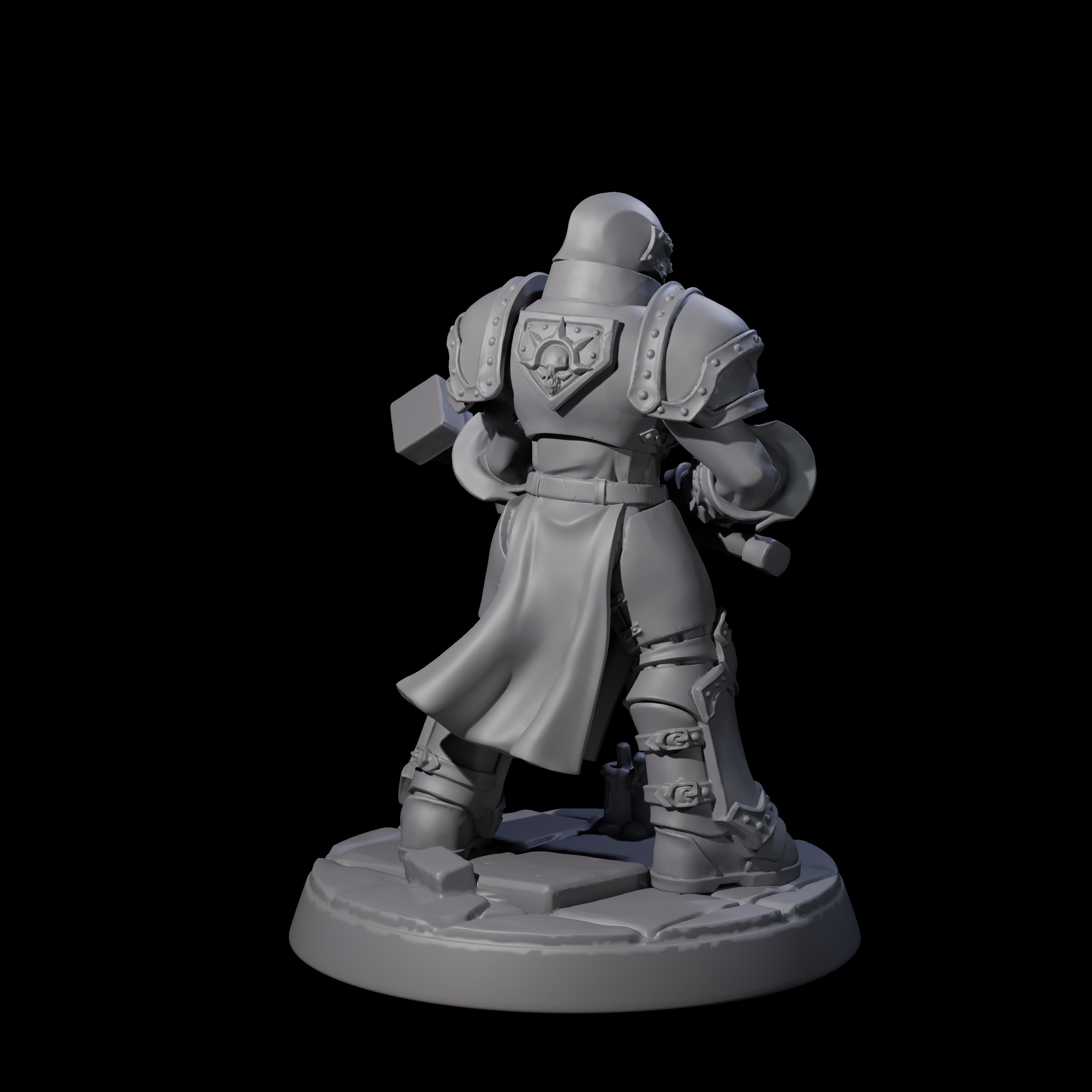 Determined Paladin Warrior F Miniature for Dungeons and Dragons, Pathfinder or other TTRPGs