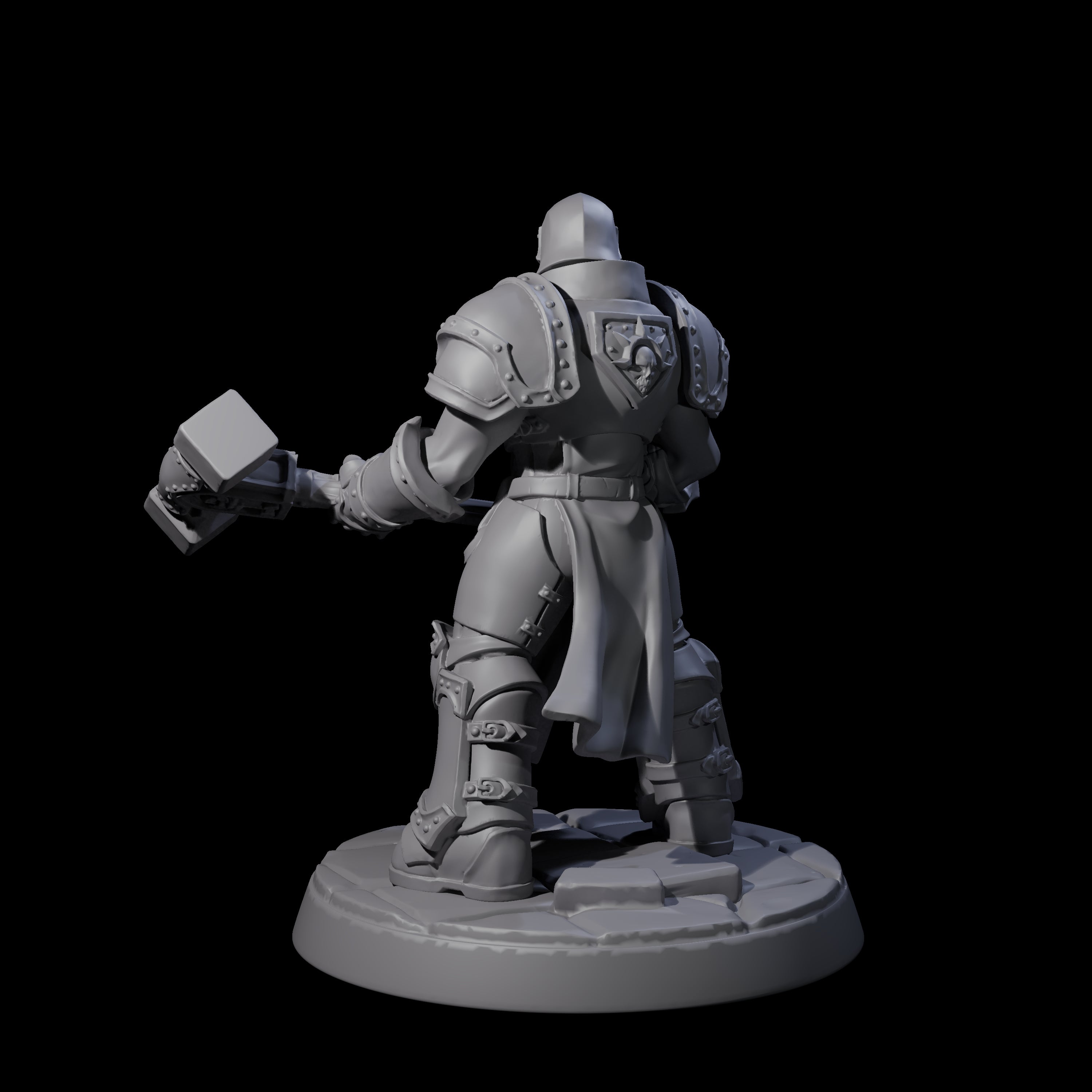 Determined Paladin Warrior F Miniature for Dungeons and Dragons, Pathfinder or other TTRPGs
