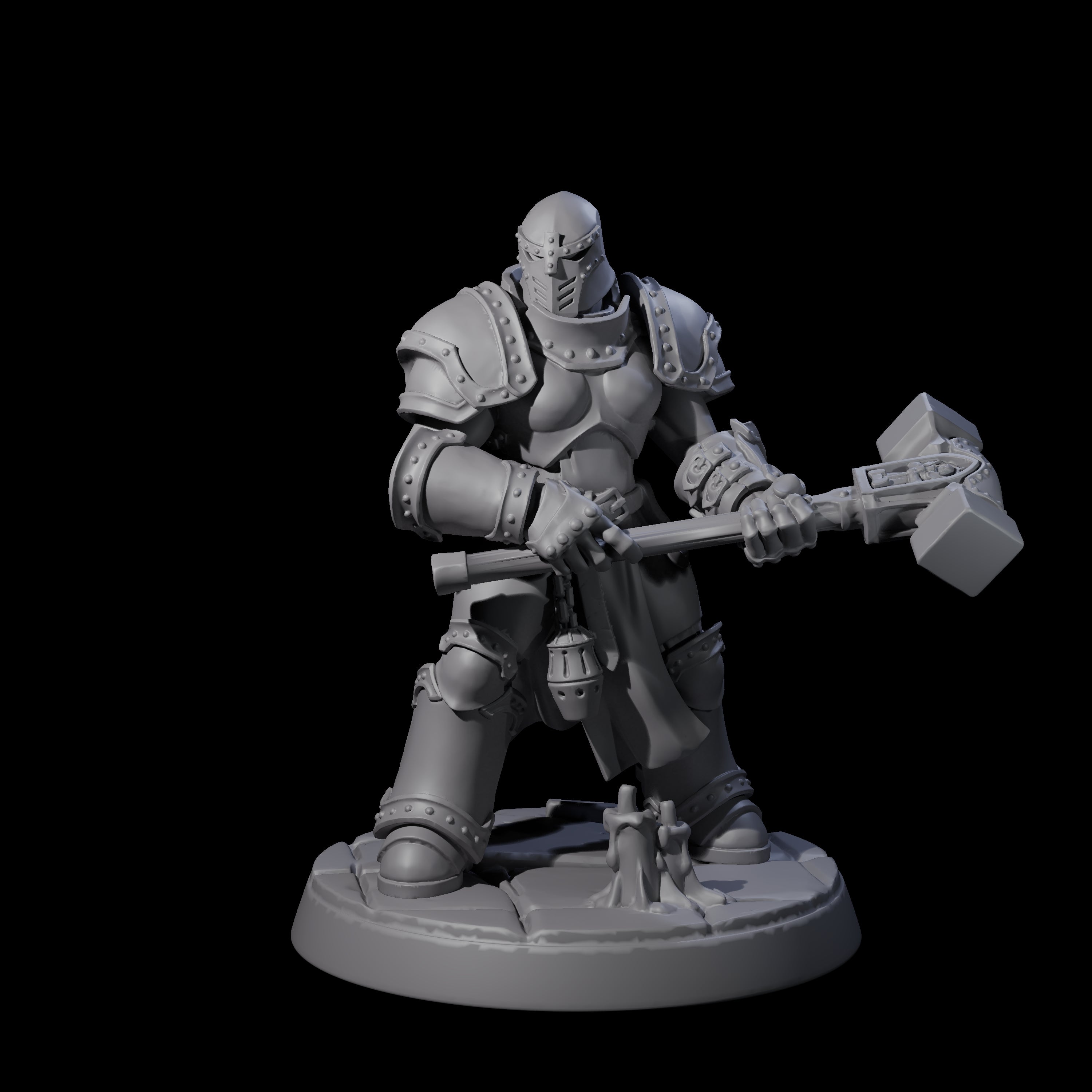 Determined Paladin Warrior F Miniature for Dungeons and Dragons, Pathfinder or other TTRPGs
