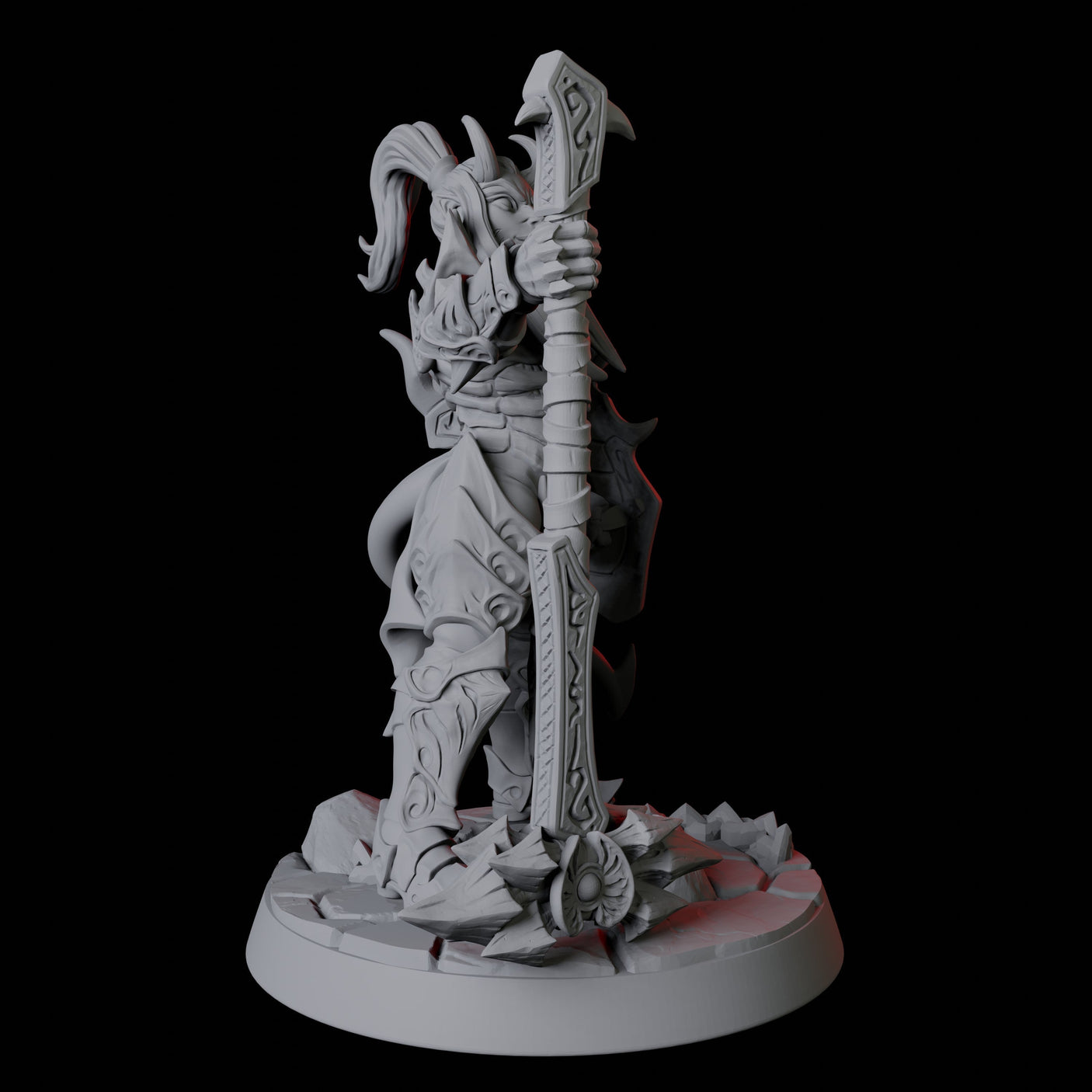 Devil Soldier D Miniature for Dungeons and Dragons, Pathfinder or other TTRPGs