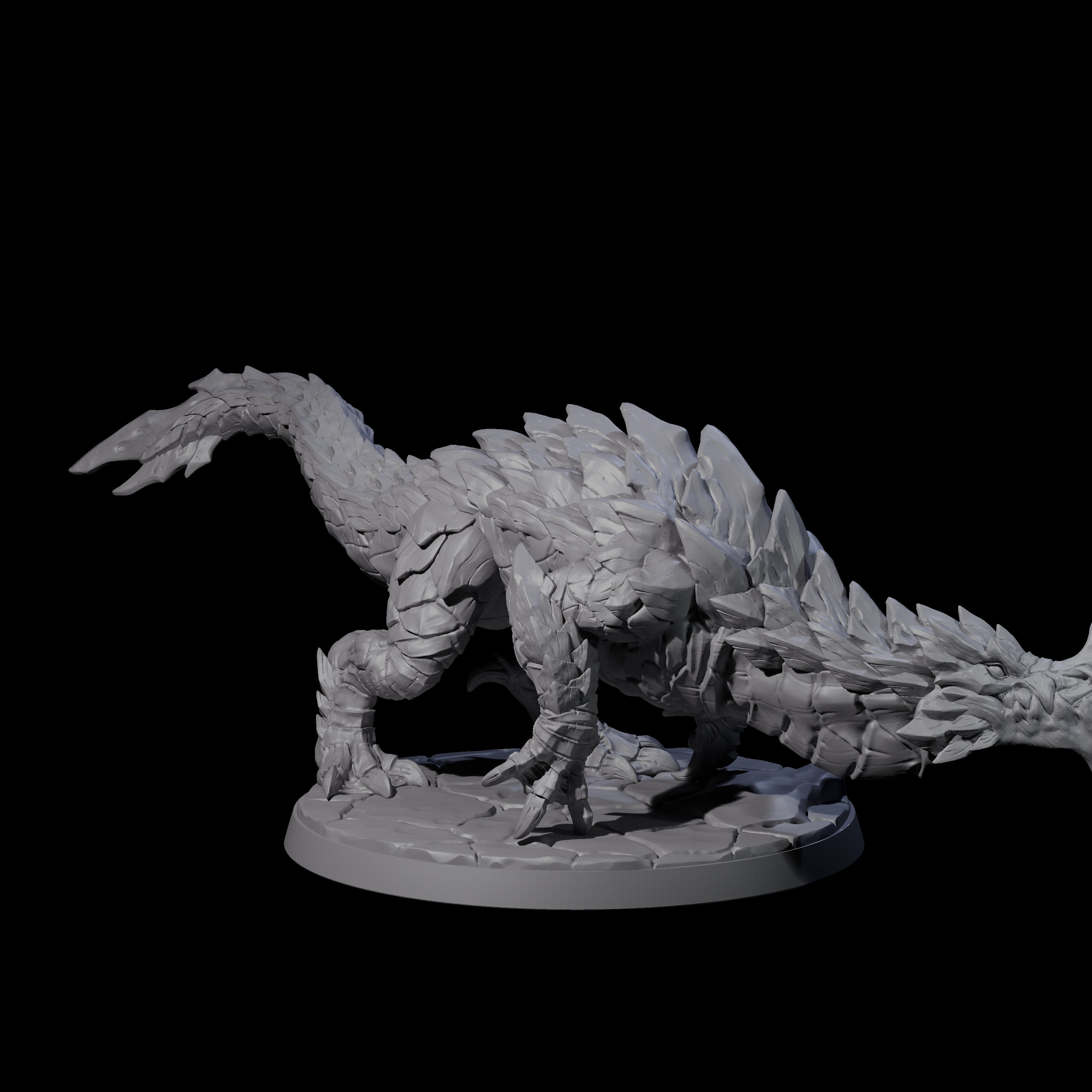Devious Burrowdrake A Miniature for Dungeons and Dragons, Pathfinder or other TTRPGs