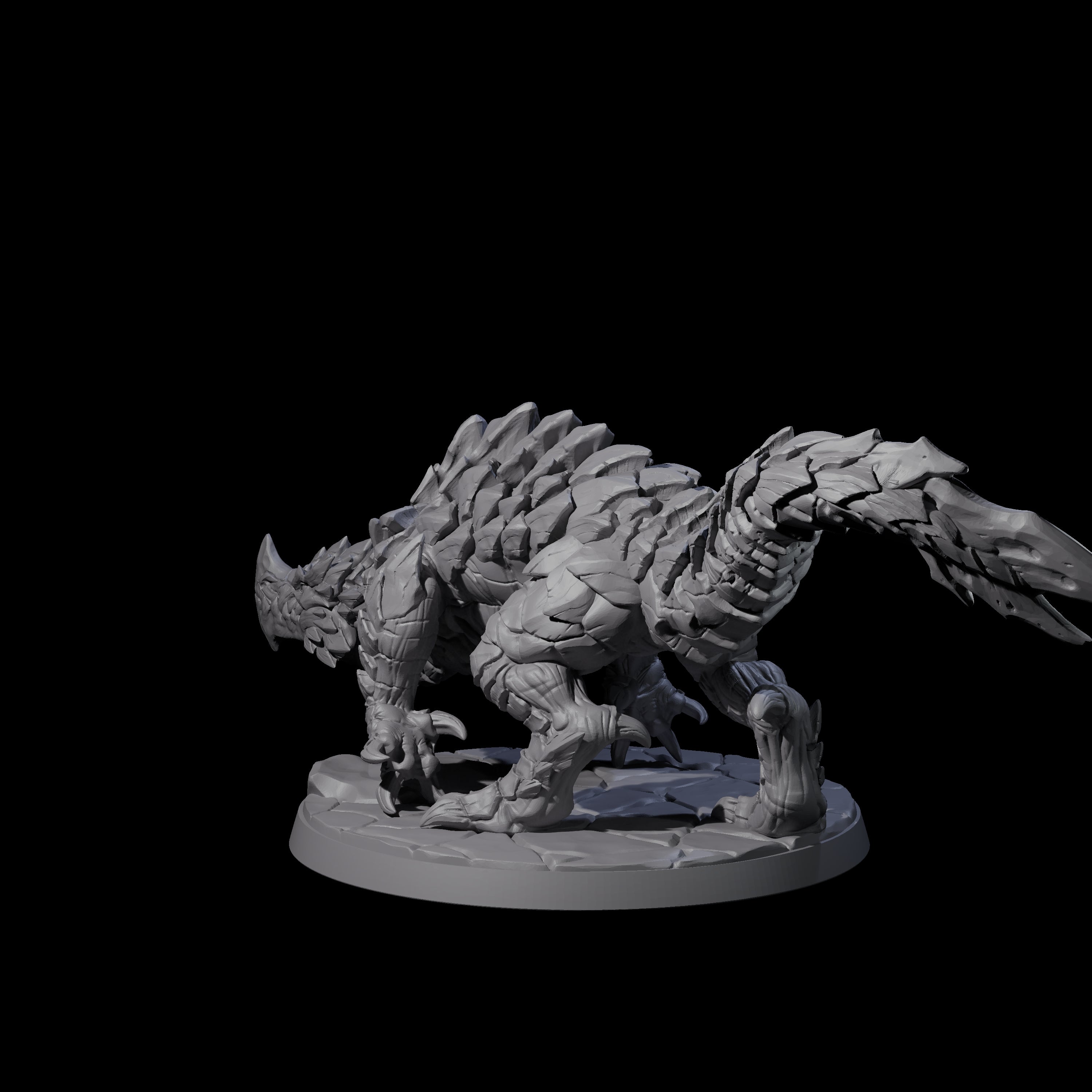Devious Burrowdrake A Miniature for Dungeons and Dragons, Pathfinder or other TTRPGs