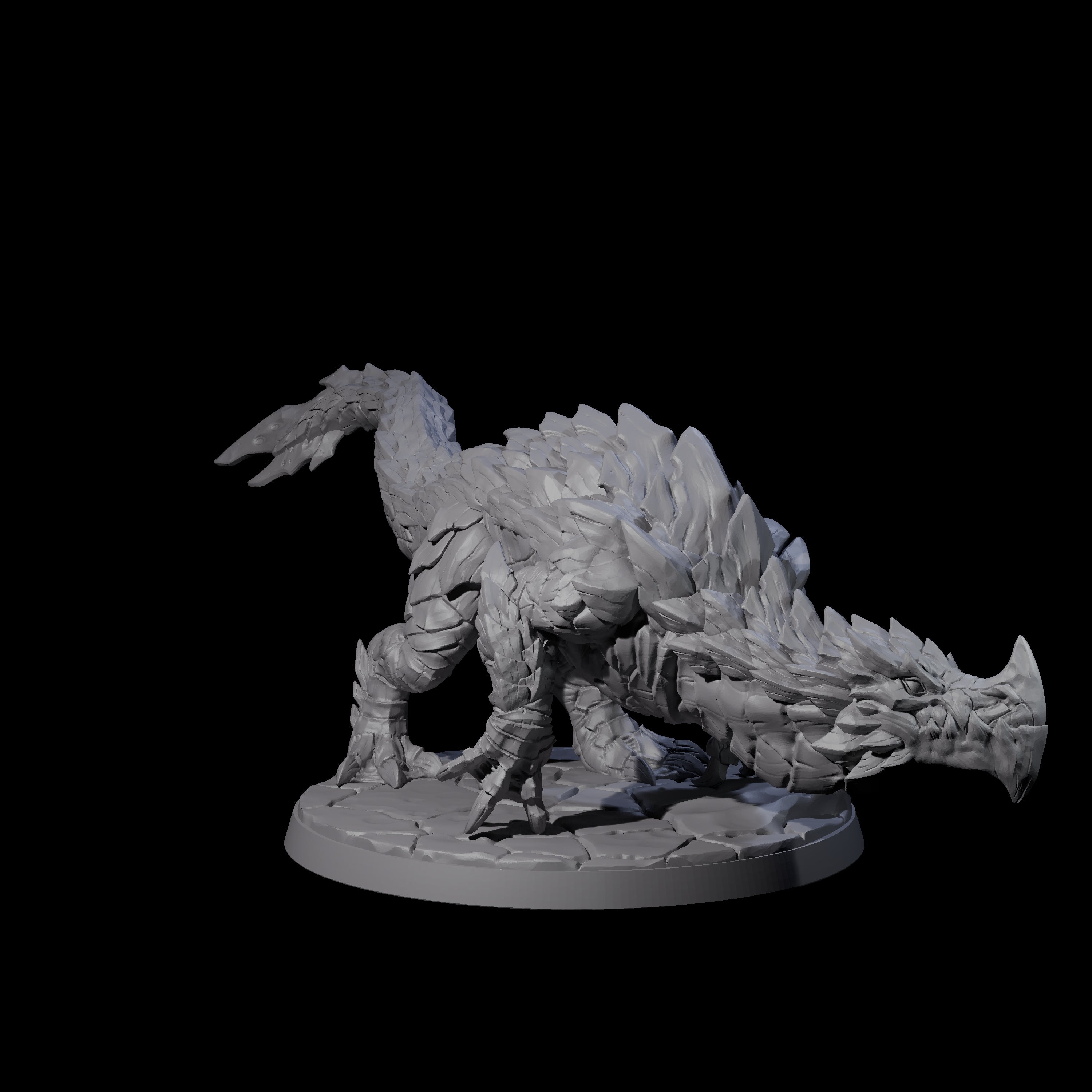 Devious Burrowdrake A Miniature for Dungeons and Dragons, Pathfinder or other TTRPGs