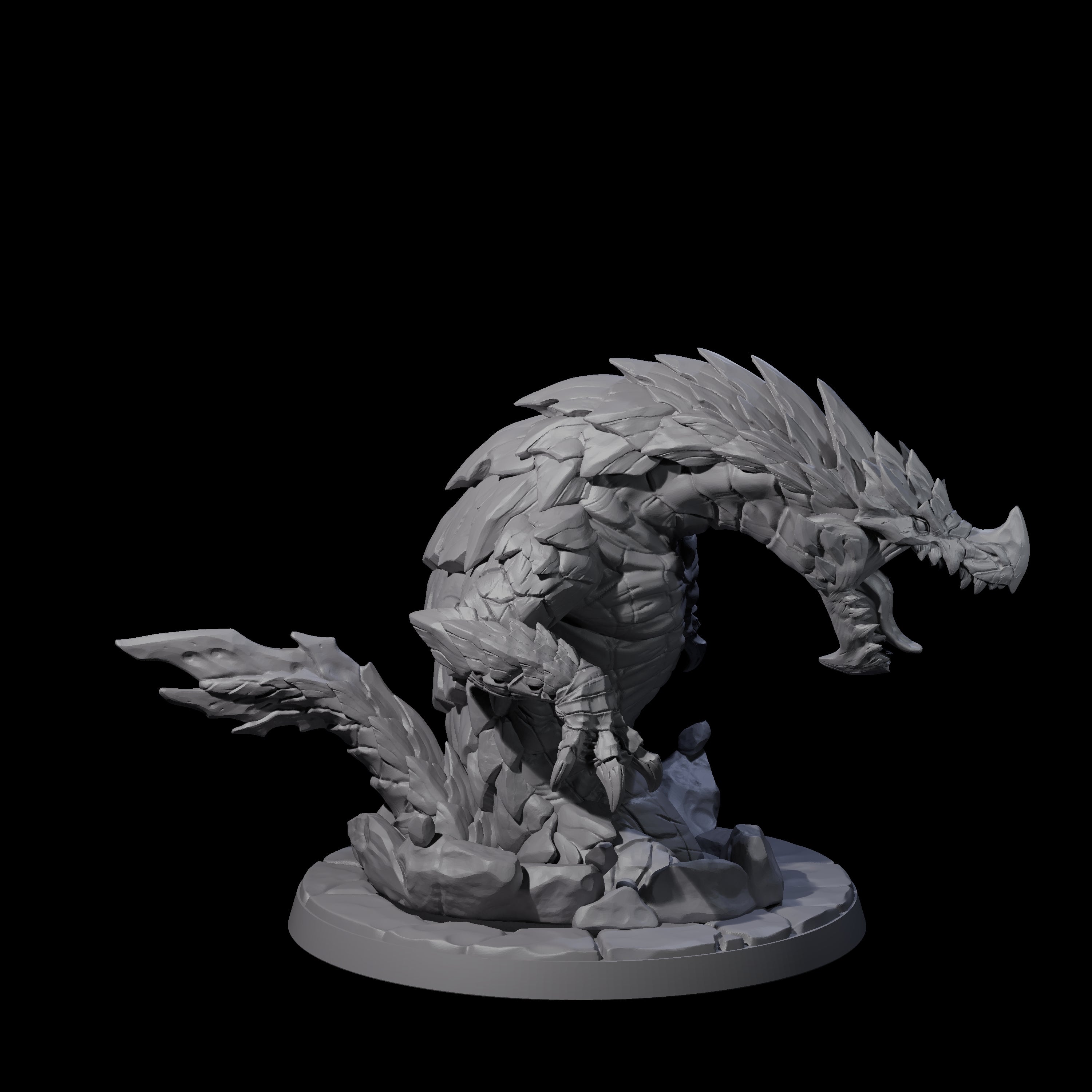 Devious Burrowdrake C Miniature for Dungeons and Dragons, Pathfinder or other TTRPGs