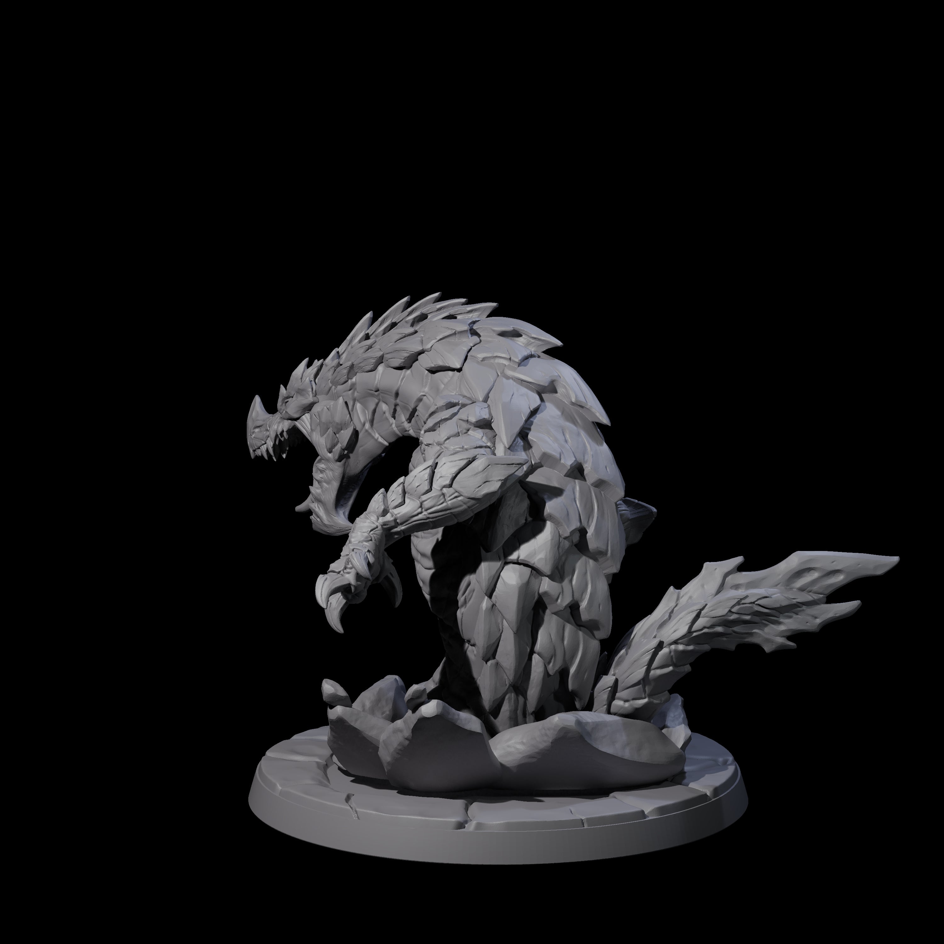 Devious Burrowdrake C Miniature for Dungeons and Dragons, Pathfinder or other TTRPGs