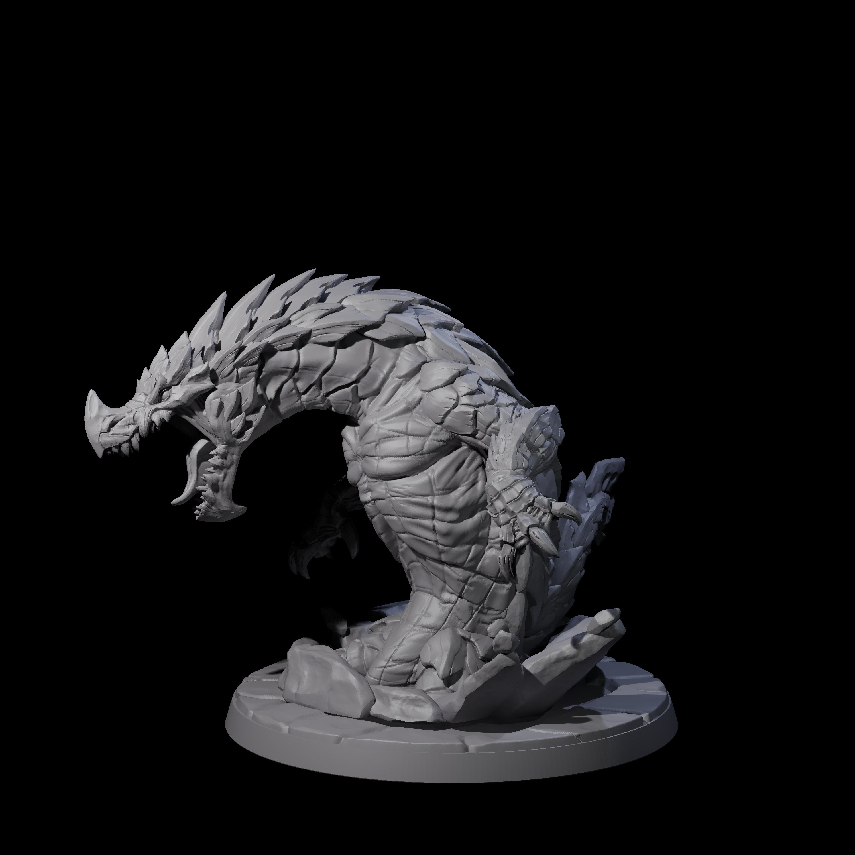Devious Burrowdrake C Miniature for Dungeons and Dragons, Pathfinder or other TTRPGs