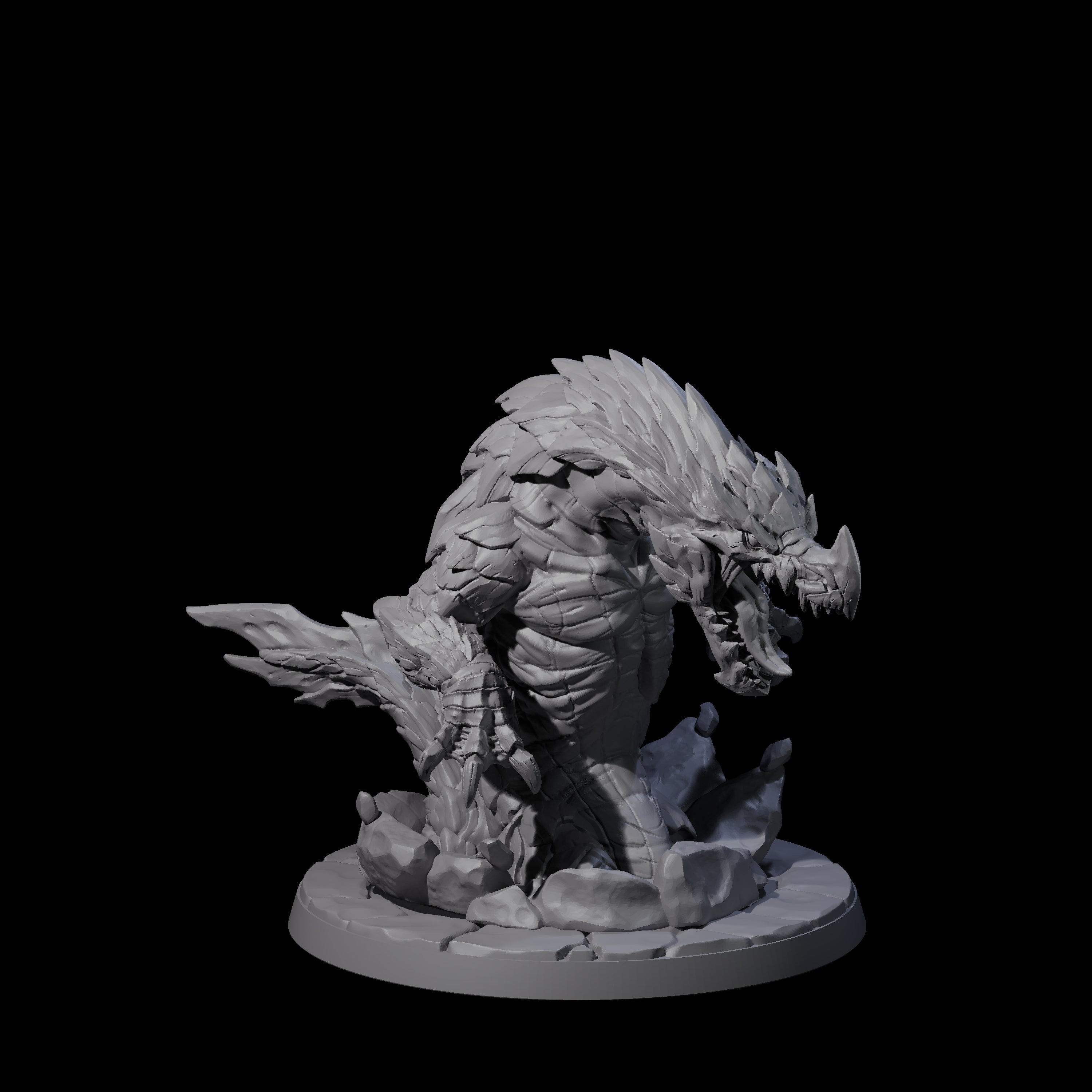 Devious Burrowdrake C Miniature for Dungeons and Dragons, Pathfinder or other TTRPGs
