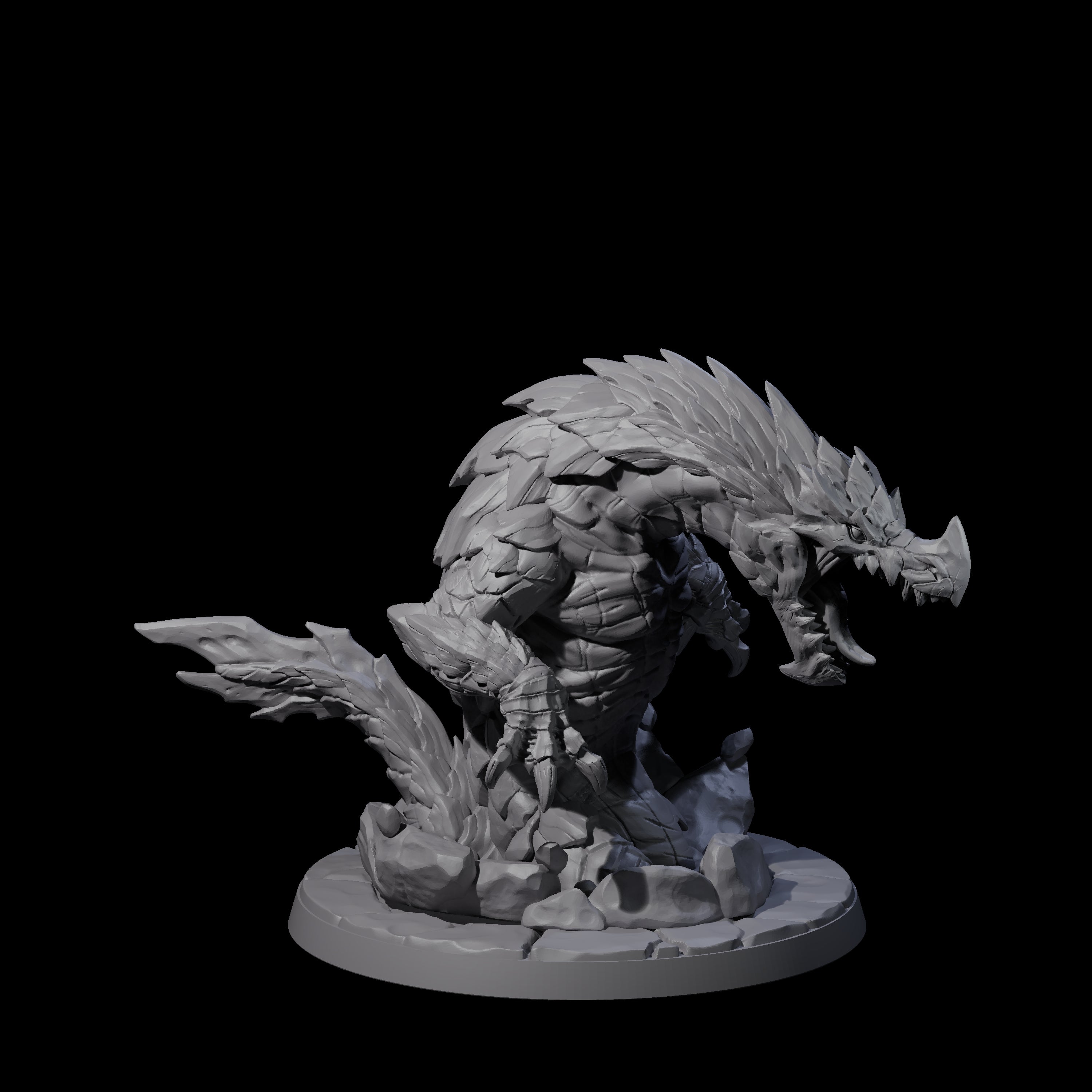 Devious Burrowdrake C Miniature for Dungeons and Dragons, Pathfinder or other TTRPGs