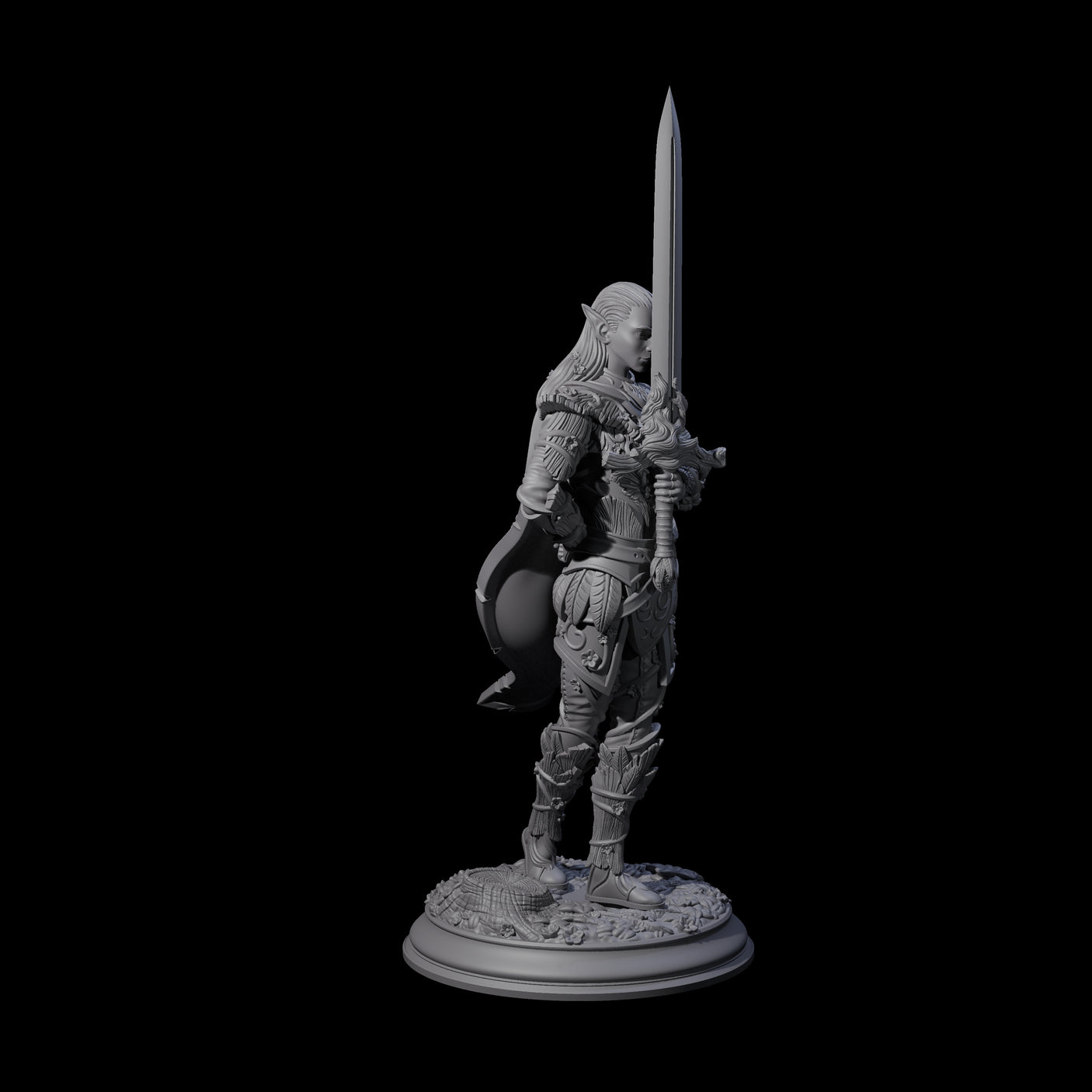 Devout Elven Blade Dancer Miniature for Dungeons and Dragons, Pathfinder or other TTRPGs